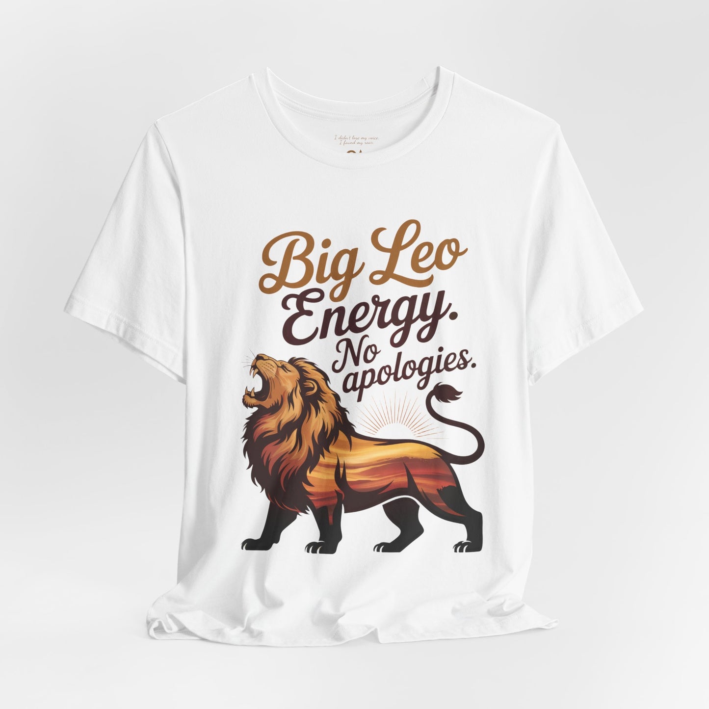 Big Leo Energy Shirt – Bold Astrology Tee for Confident Leos | ONAT Zodiac Collection