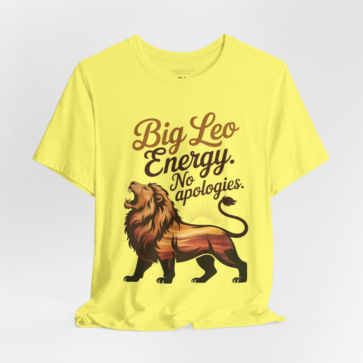Big Leo Energy Shirt – Bold Astrology Tee for Confident Leos | ONAT Zodiac Collection