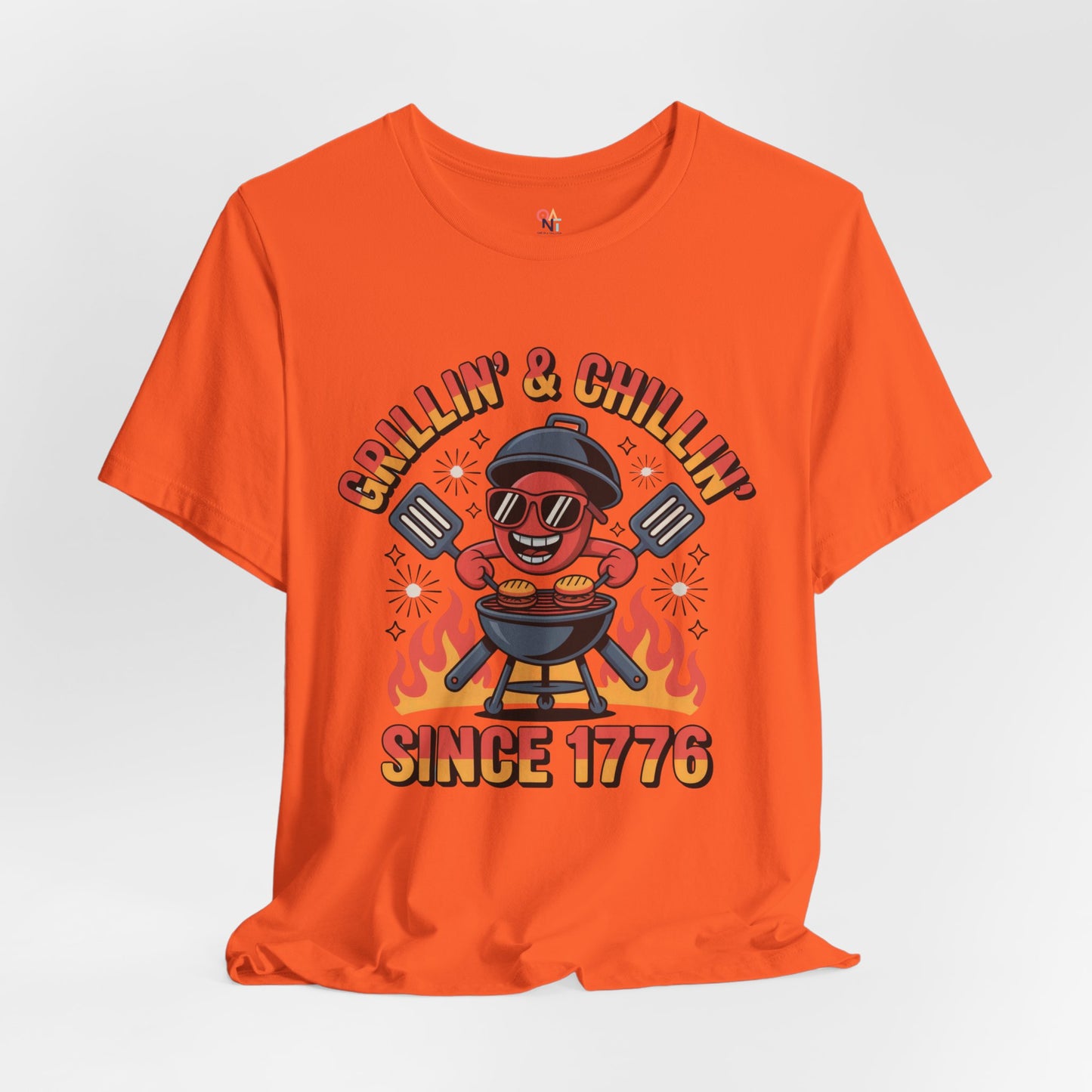 "Grillin’ & Chillin’ Since 1776" BBQ Unisex T-Shirt – Perfect for Summer Parties & Independence Day