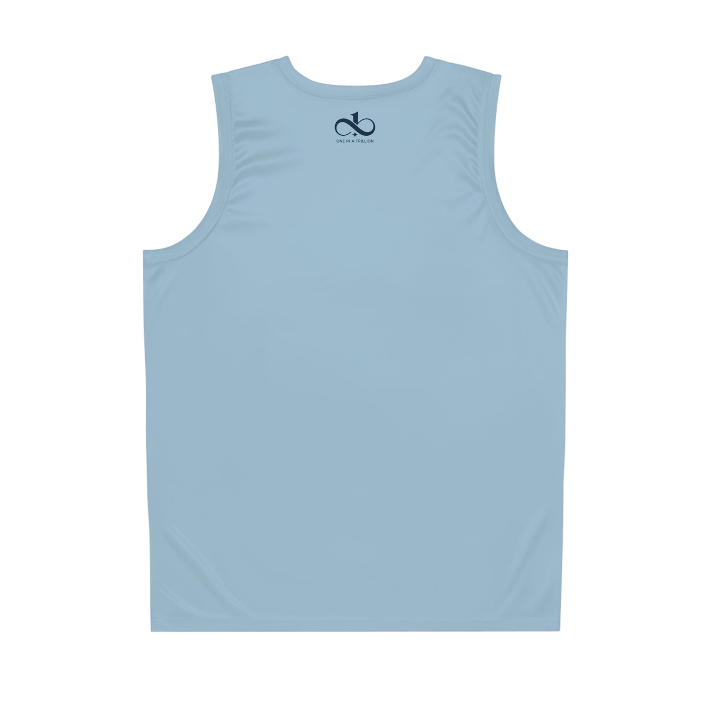 Cool Blue Basketball Jersey - One In A Trillion | Midnight Navy, Blue Calm & Coral Love Apparel Collection – Unisex, Mix & Match