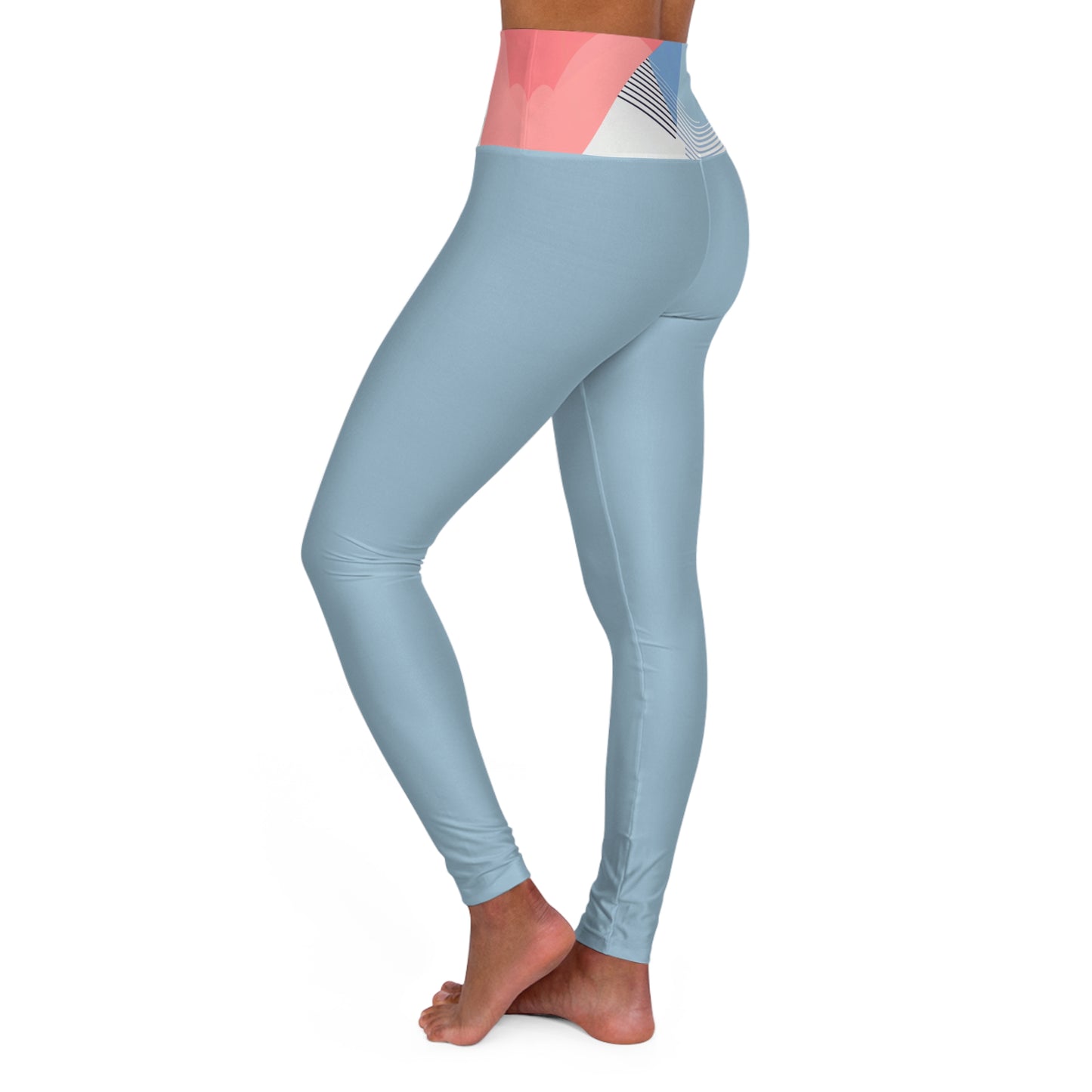 Yoga Leggings - One In A Trillion Midnight Navy Blue Calm Coral Love Unisex Apparel Collection