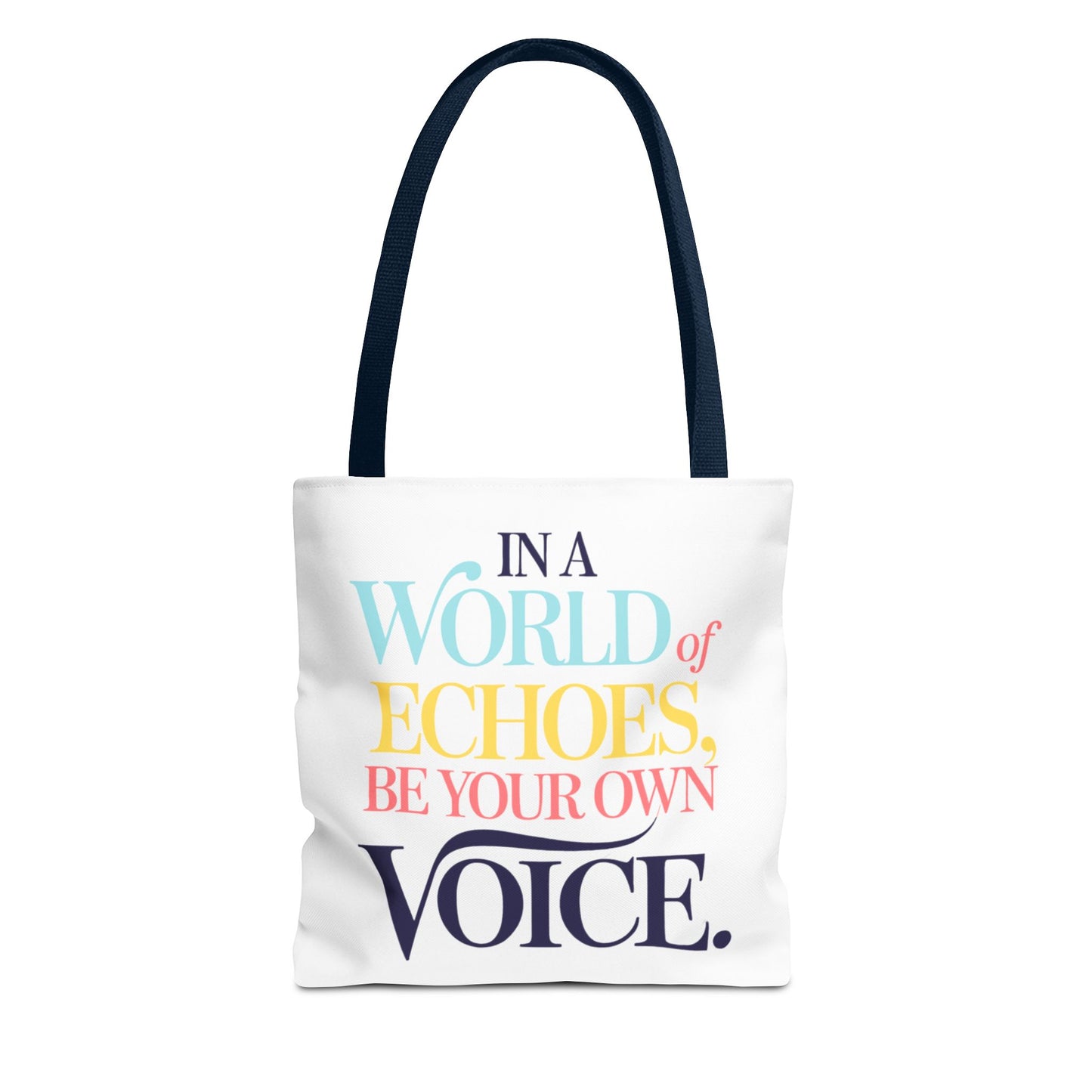 “Be Your Own Voice” Inspirational Tote Bag – Stylish, Durable, and Uniquely You