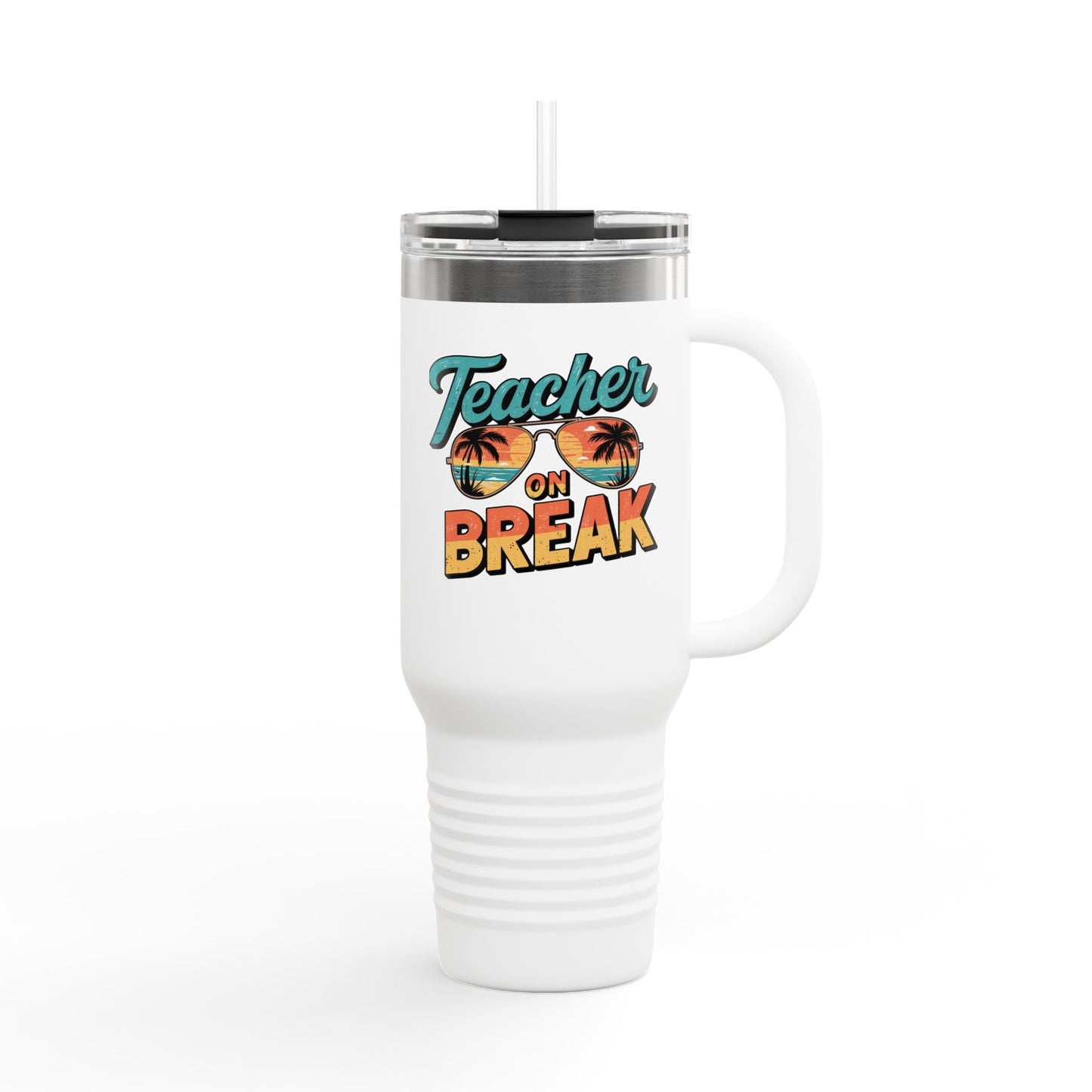 Teacher Life 40oz Travel Mug – Summer Vibes & Back to School Ready!