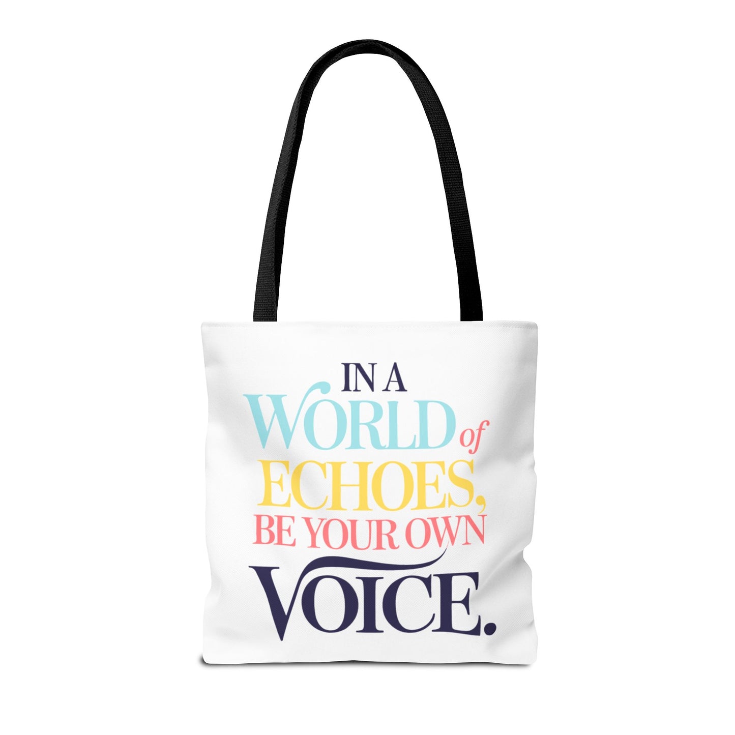 “Be Your Own Voice” Inspirational Tote Bag – Stylish, Durable, and Uniquely You