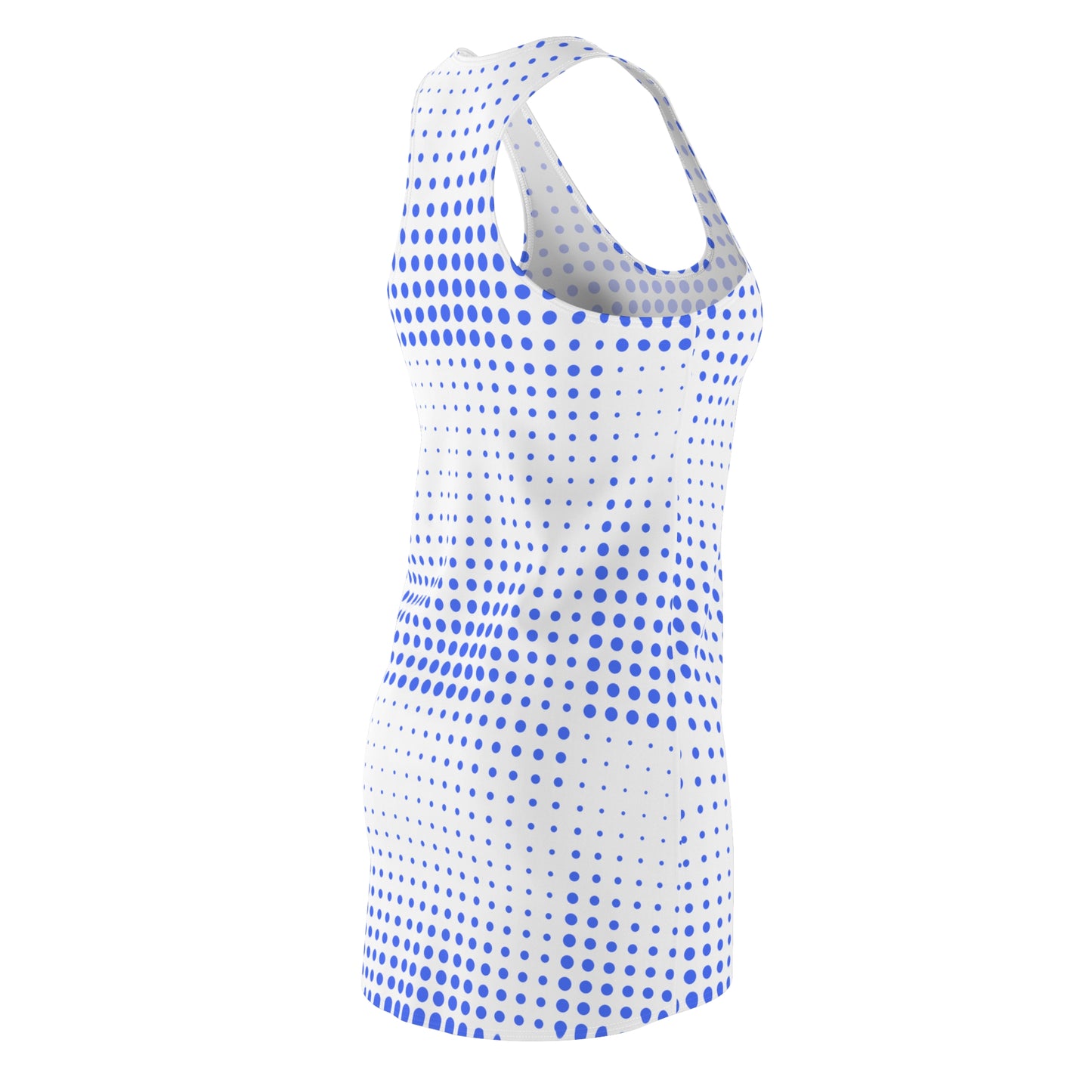 Racerback Dress - Ultramarine Blue Dot Bold Simplicity, Limitless Style