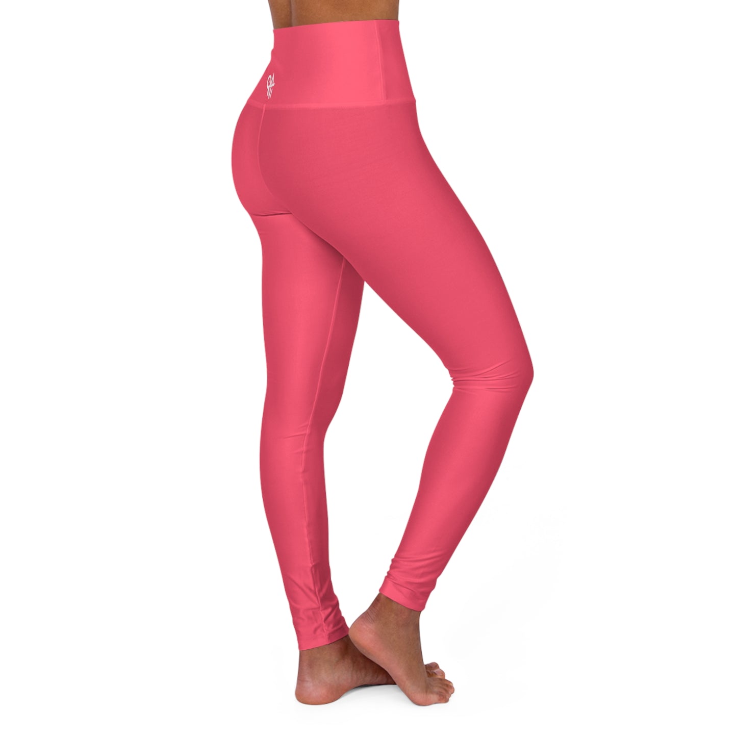Yoga Leggings - Fiery Rose Bold Pink-Red Passionate Design