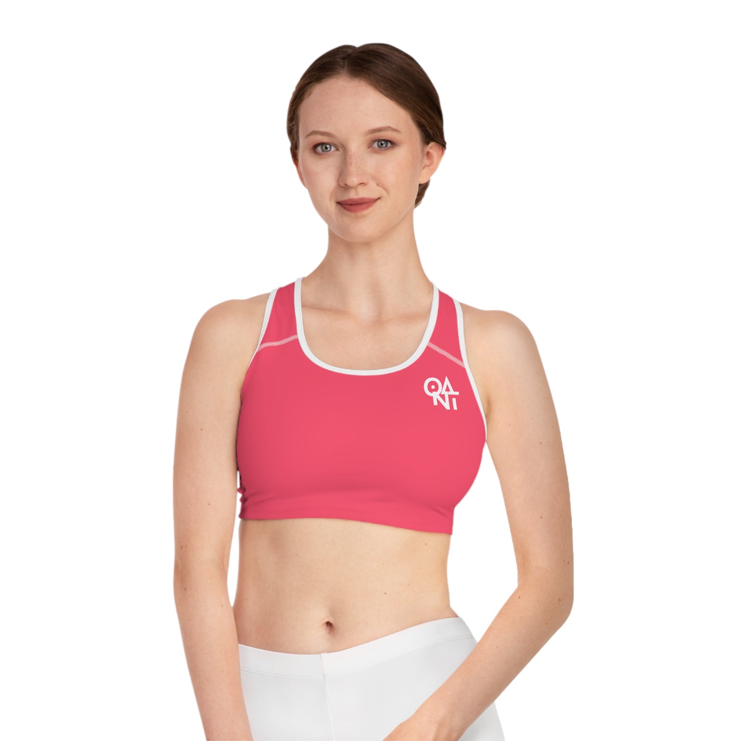 Sports Bra - Fiery Rose Bold Playful Passionate Pink Red Perfection