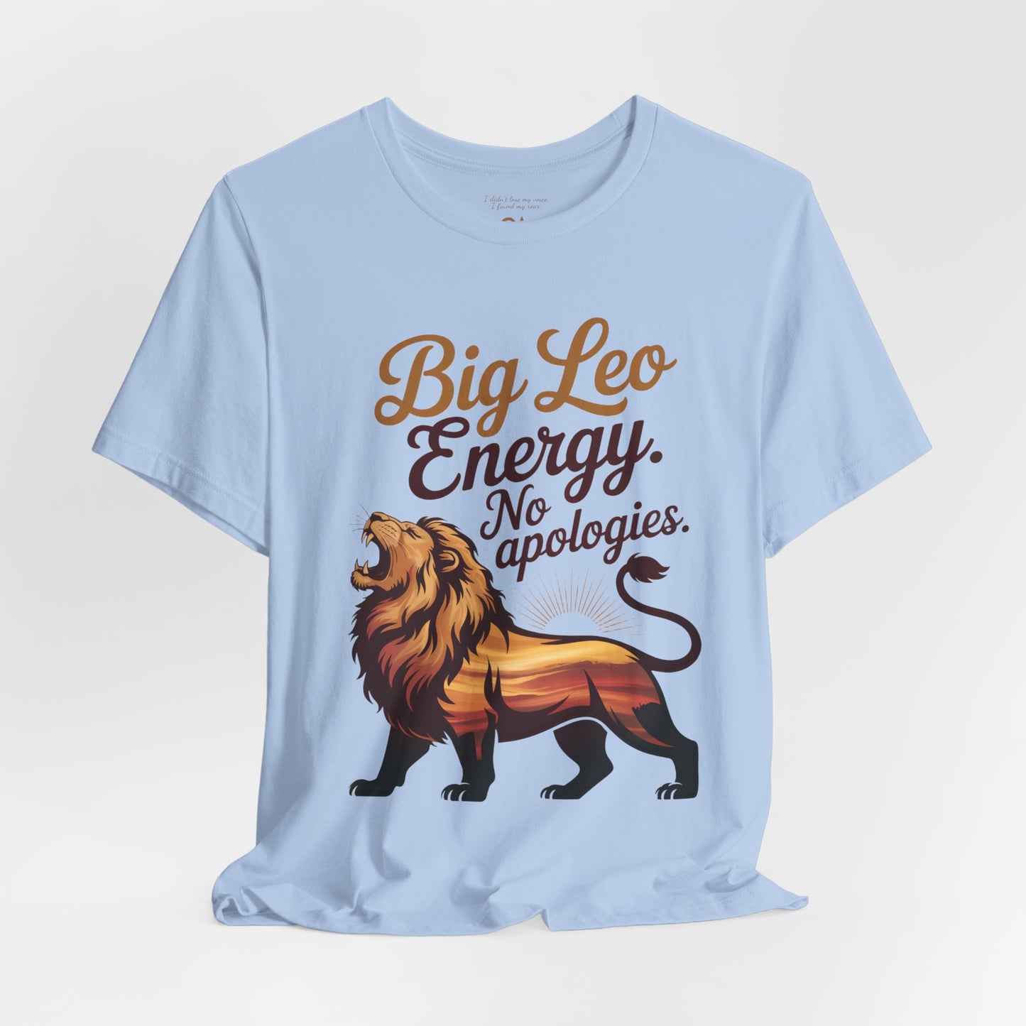 Big Leo Energy Shirt – Bold Astrology Tee for Confident Leos | ONAT Zodiac Collection