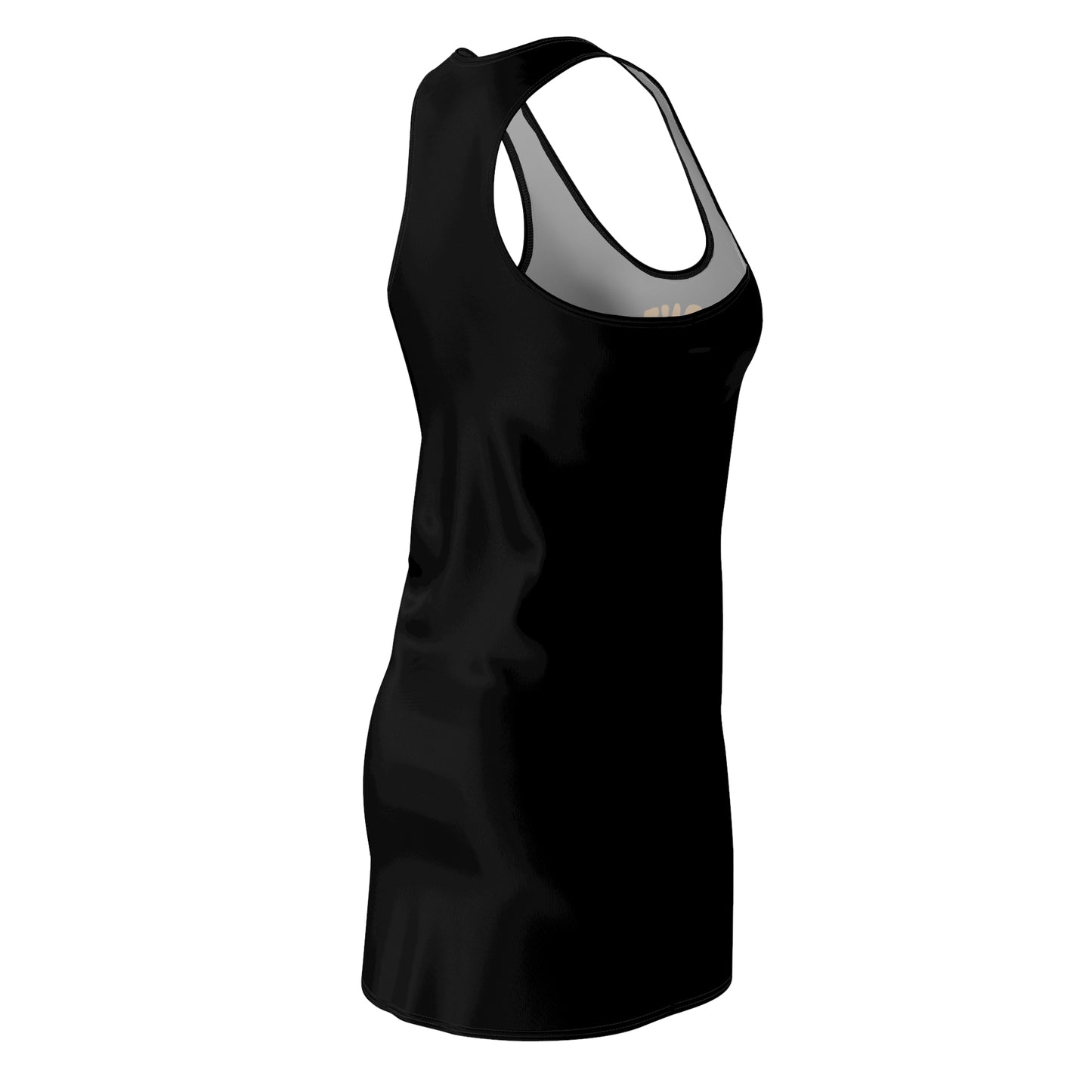 Racerback Dress Radiant Kindness Sunflower of Peace on Black