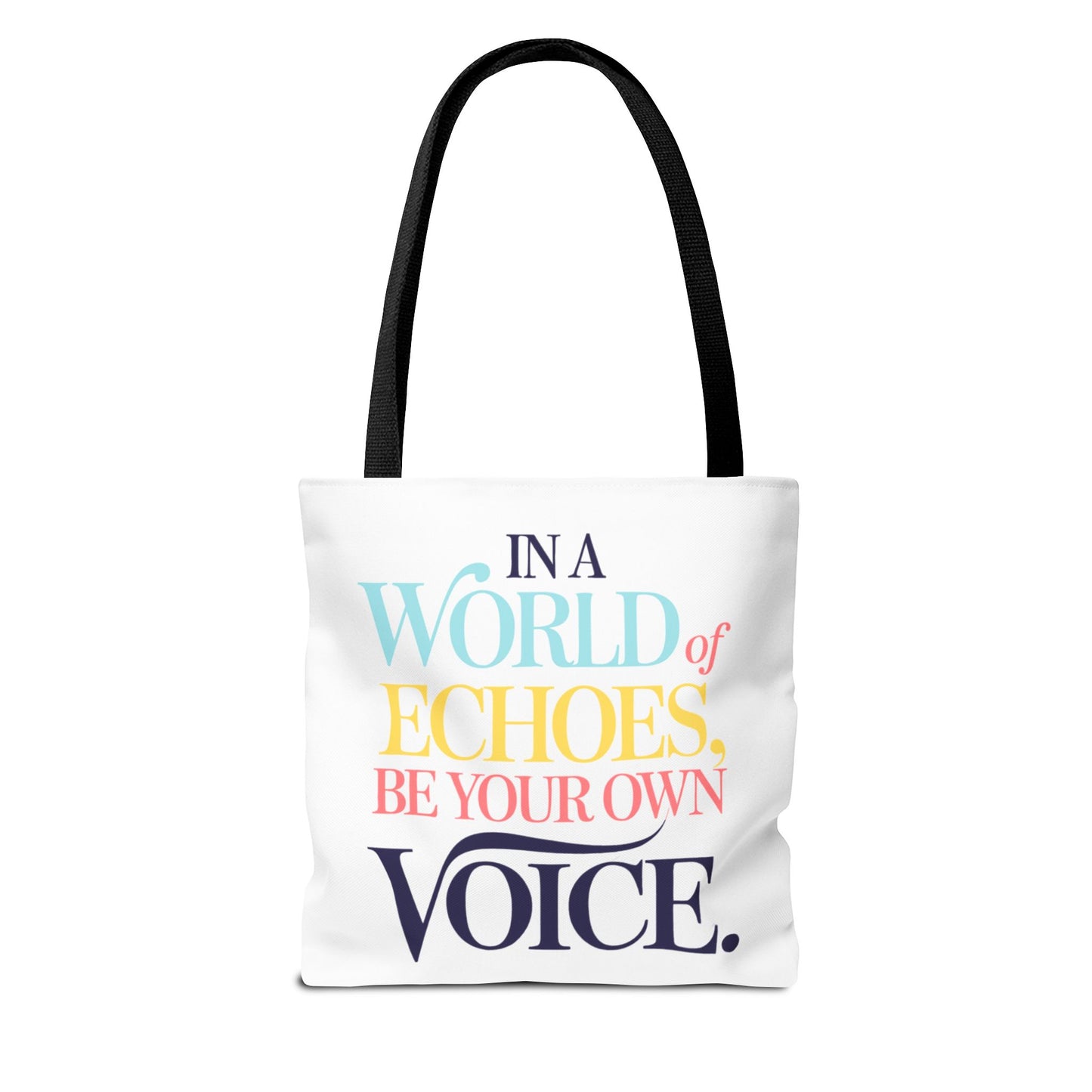 “Be Your Own Voice” Inspirational Tote Bag – Stylish, Durable, and Uniquely You