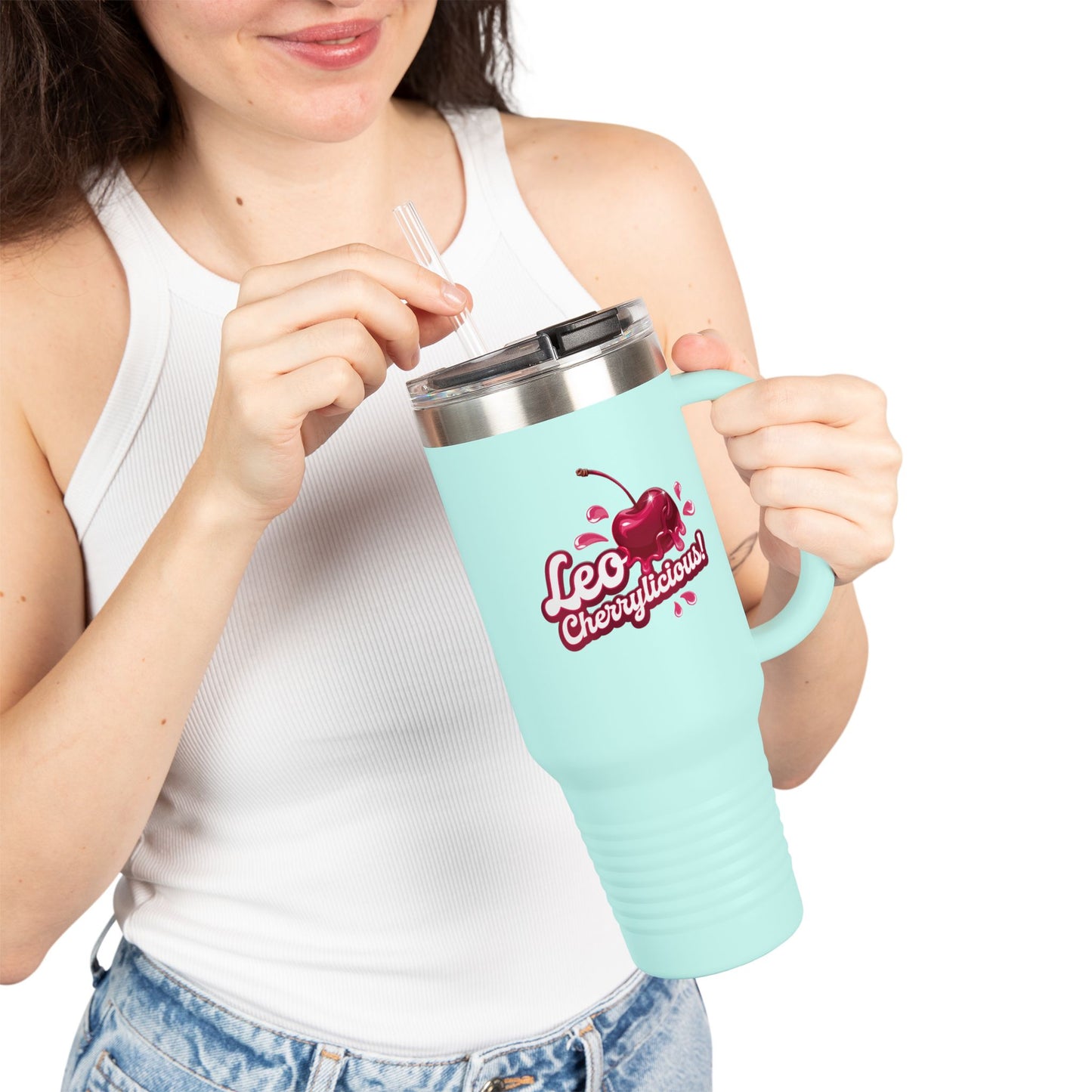 Leo Cherrylicious! – Retro Leo T-Shirt, Mug, Tote & Tumbler | Juicy Zodiac Gift Collection | ONATwear