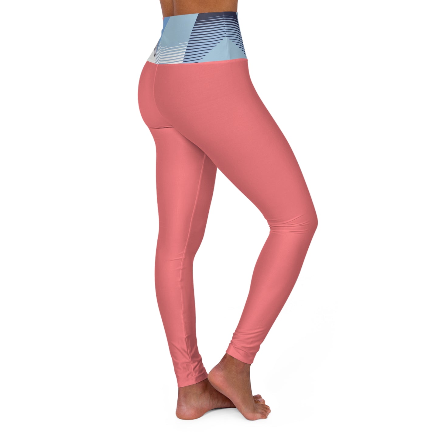 Yoga Leggings - One In A Trillion | Midnight Navy, Blue Calm & Coral Love Collection - Unisex Apparel