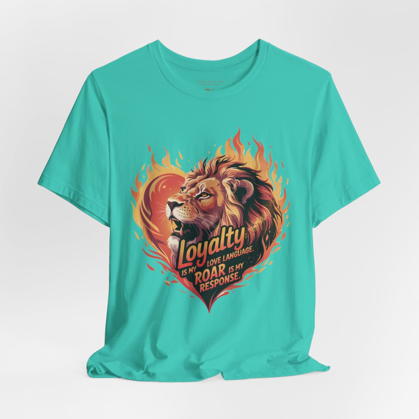 Leo Gift Set – “Loyalty Is My Love Language. Roar Is My Response.” T-Shirt, Mug, Tumbler & Tote for Leos
