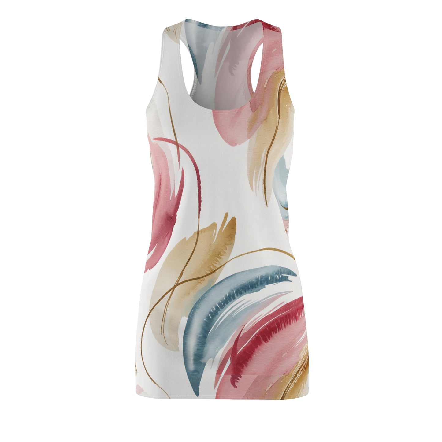 Racerback Dress - Abstract Watercolor Bliss Soft Hues Fluid Expression