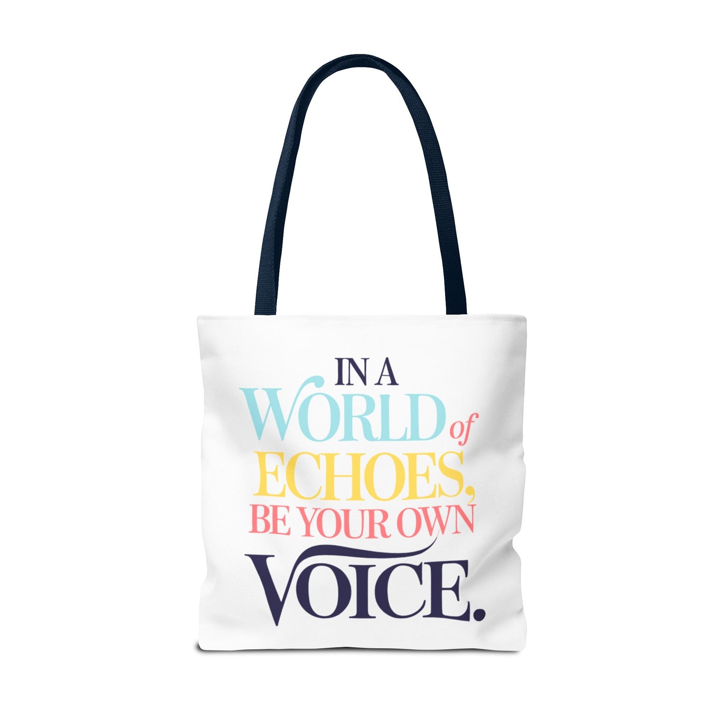 “Be Your Own Voice” Inspirational Tote Bag – Stylish, Durable, and Uniquely You