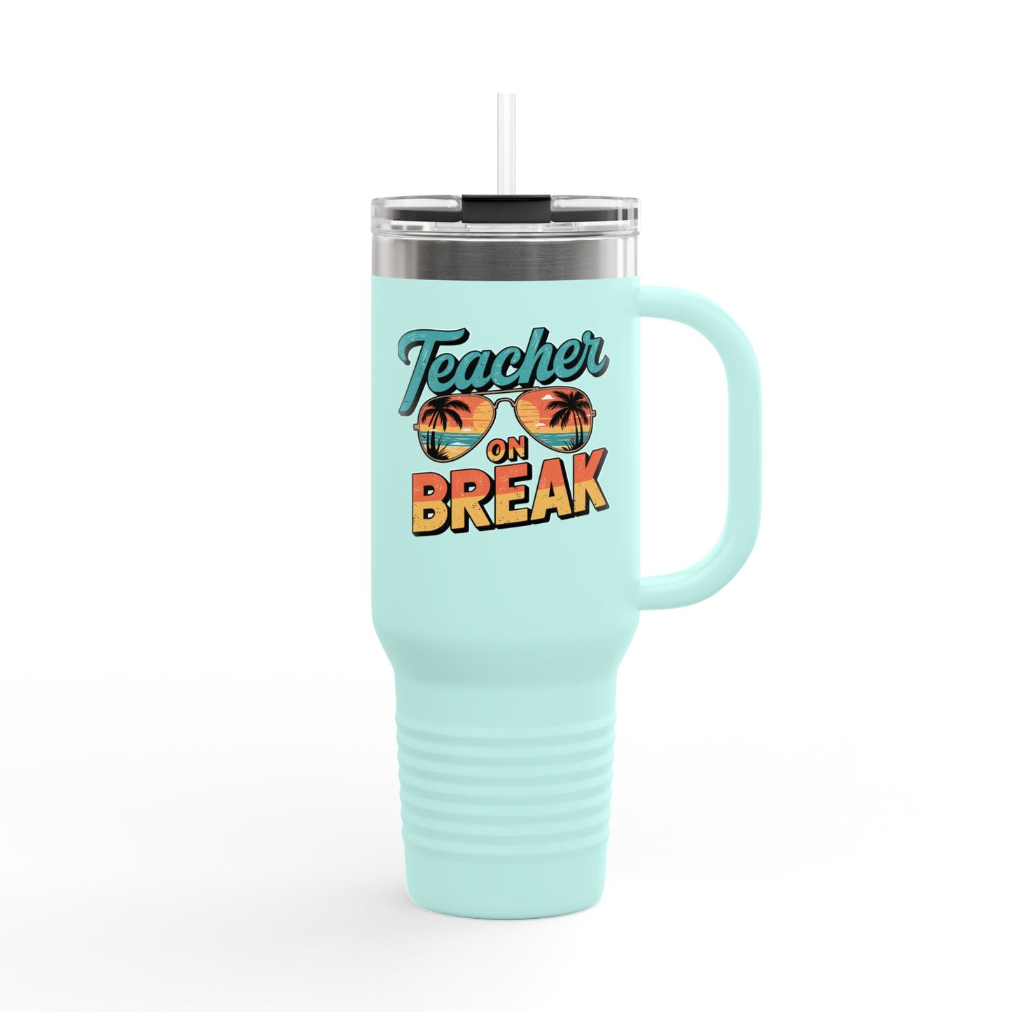 Teacher Life 40oz Travel Mug – Summer Vibes & Back to School Ready!