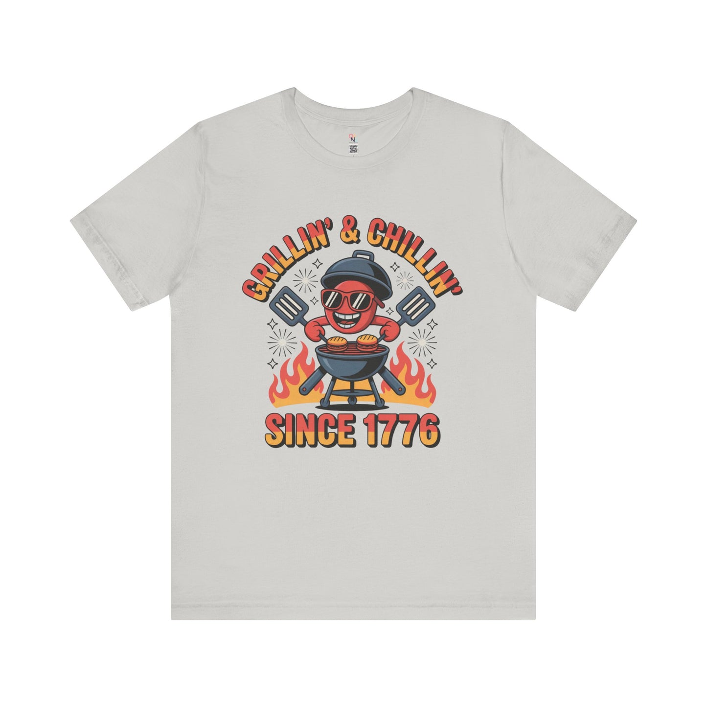 "Grillin’ & Chillin’ Since 1776" BBQ Unisex T-Shirt – Perfect for Summer Parties & Independence Day