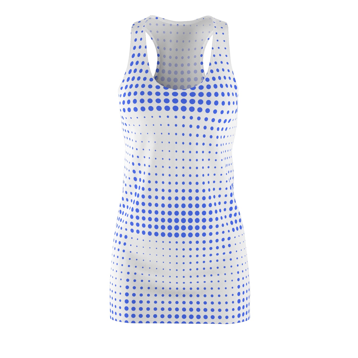 Racerback Dress - Ultramarine Blue Dot Bold Simplicity, Limitless Style