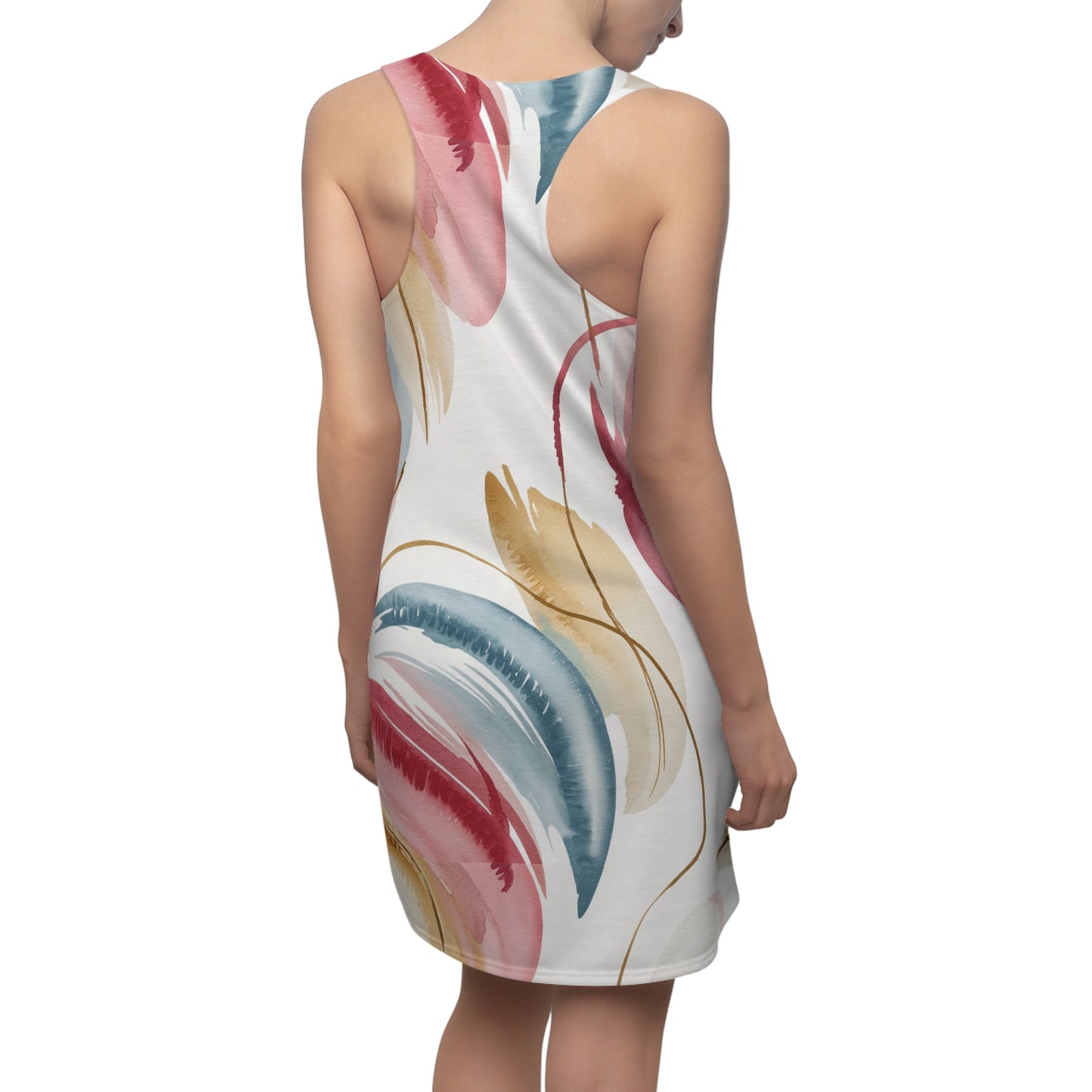 Racerback Dress - Abstract Watercolor Bliss Soft Hues Fluid Expression