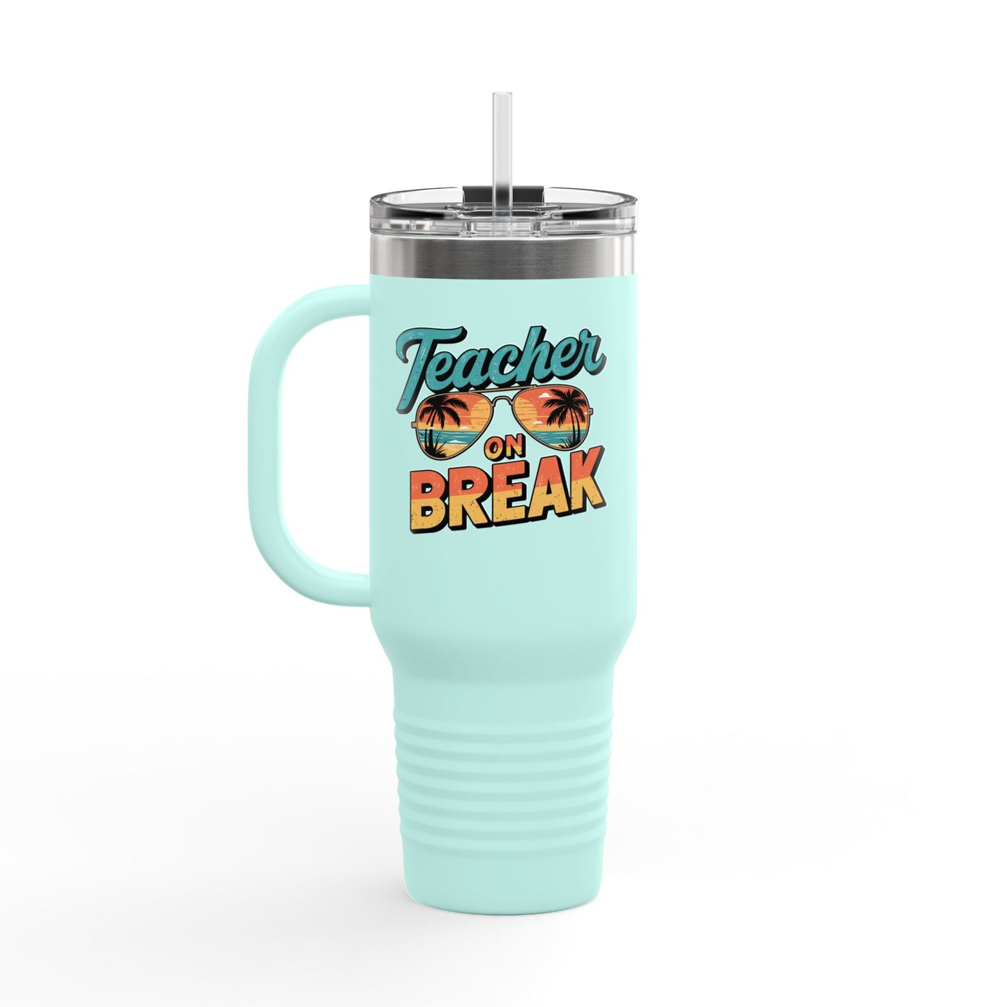 Teacher Life 40oz Travel Mug – Summer Vibes & Back to School Ready!
