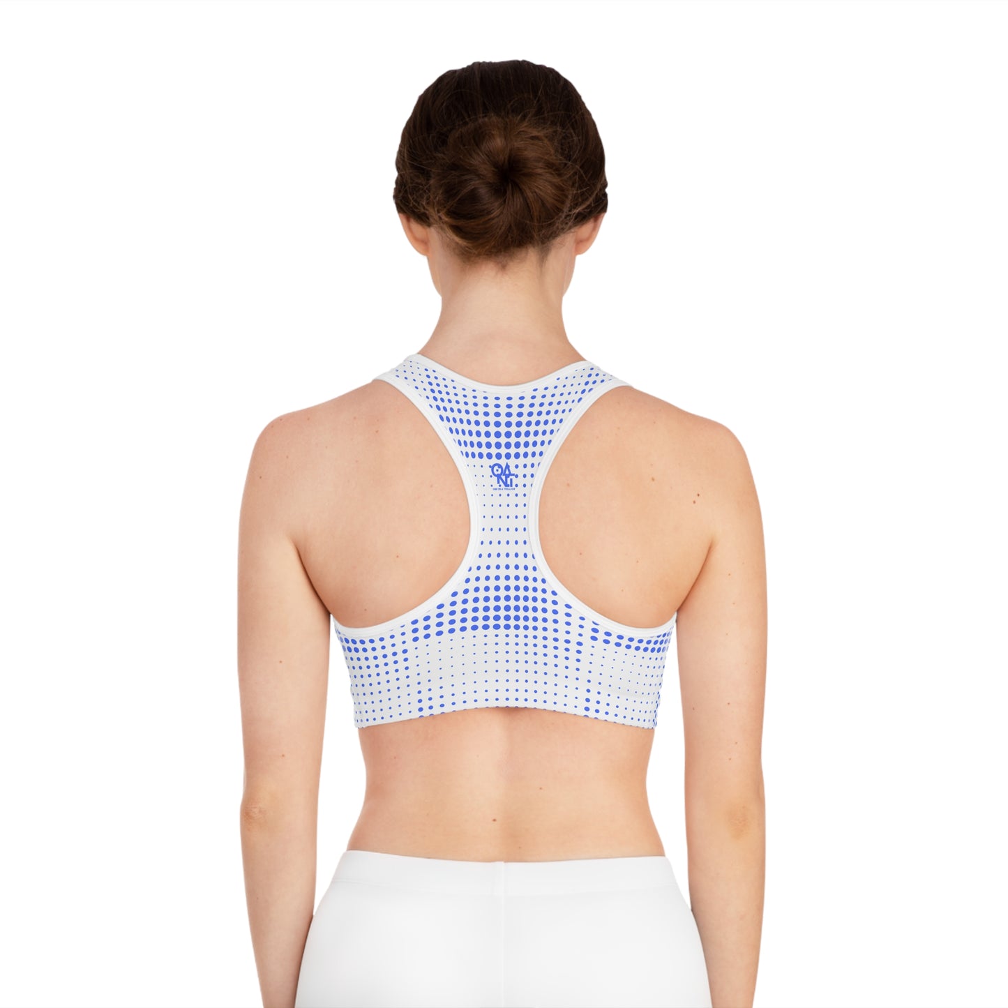 Sports Bra - Ultramarine Blue Dot Bold Simplicity Design