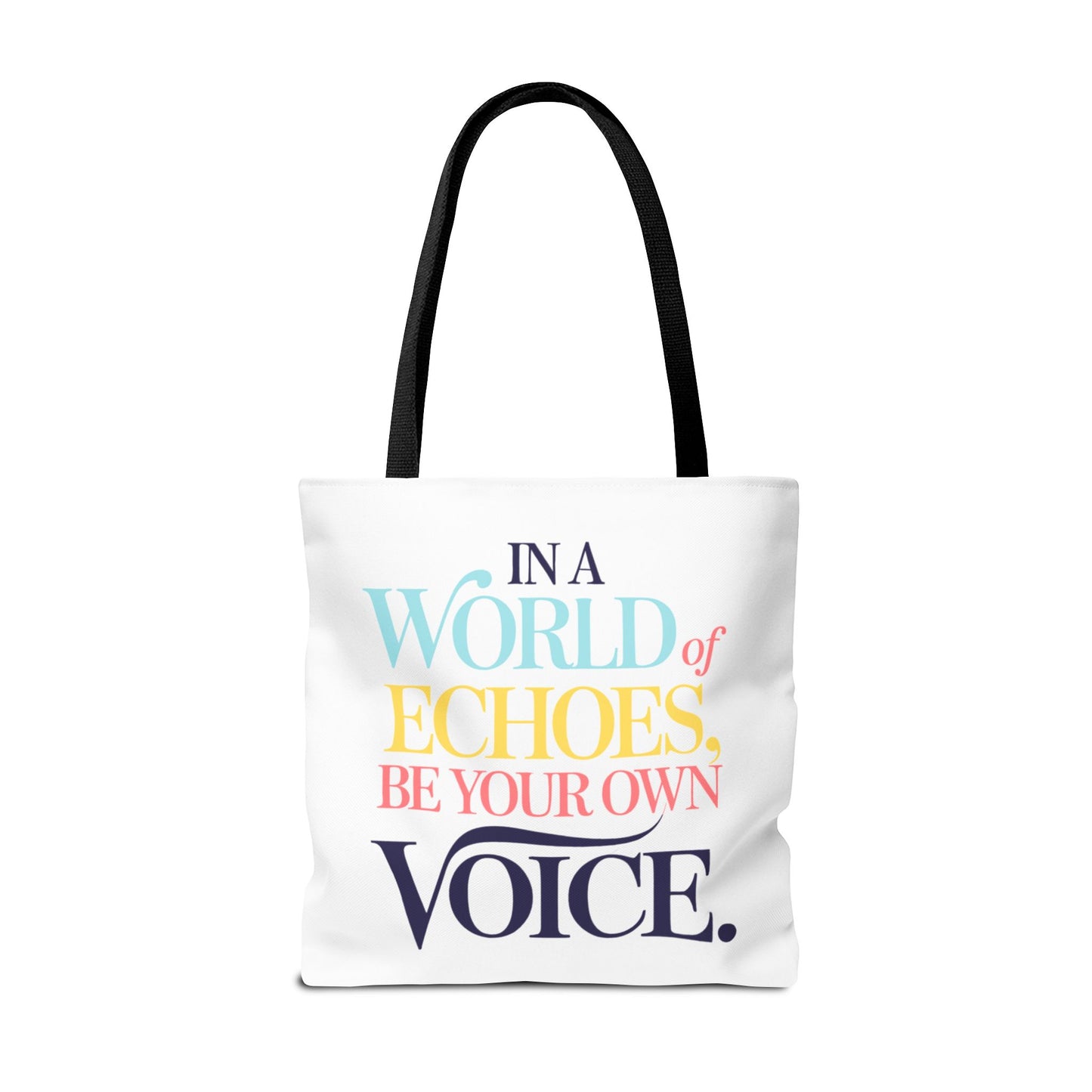 “Be Your Own Voice” Inspirational Tote Bag – Stylish, Durable, and Uniquely You