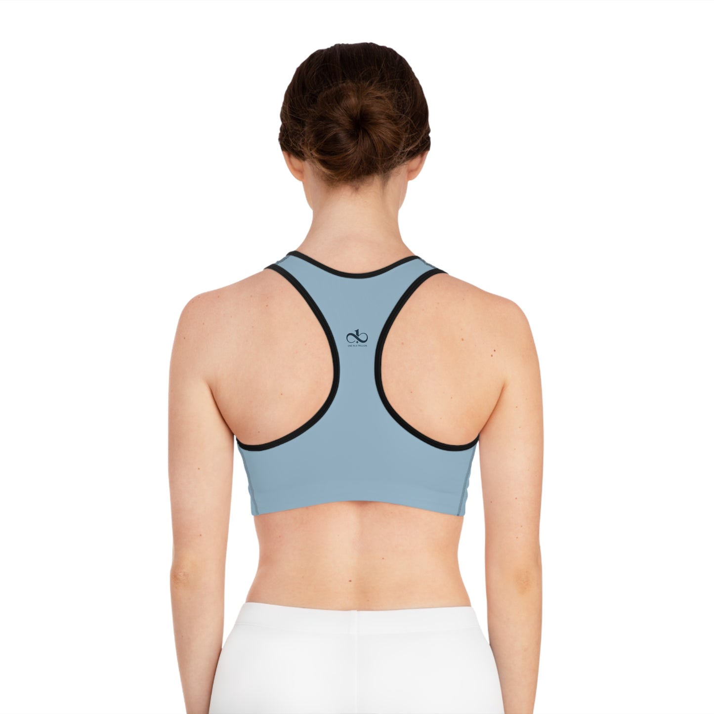 Sports Bra – One In A Trillion | Midnight Navy, Blue Calm & Coral Love Apparel Collection – Unisex, Mix & Match