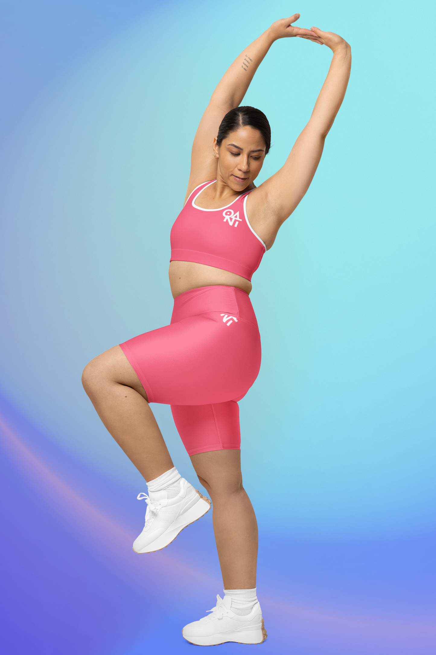 Sports Bra - Fiery Rose Bold Playful Passionate Pink Red Perfection