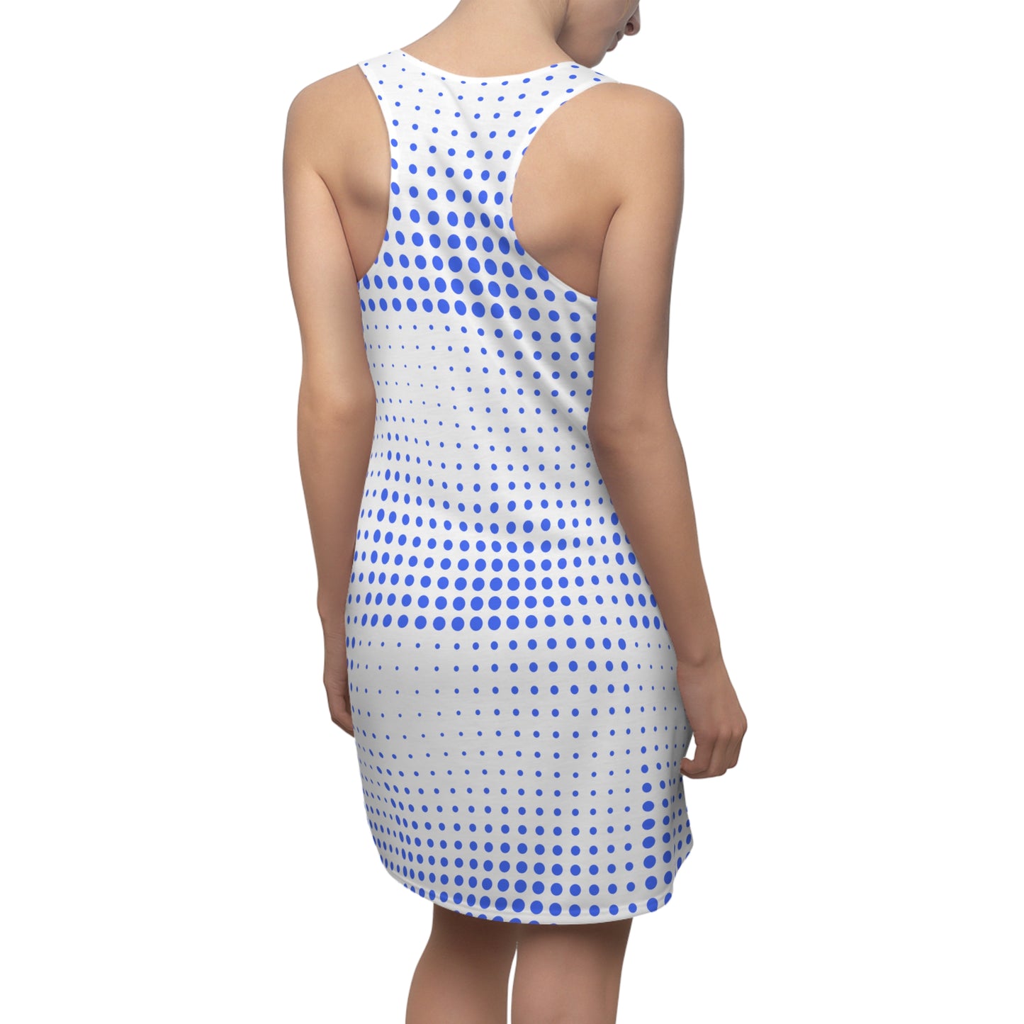 Racerback Dress - Ultramarine Blue Dot Bold Simplicity, Limitless Style