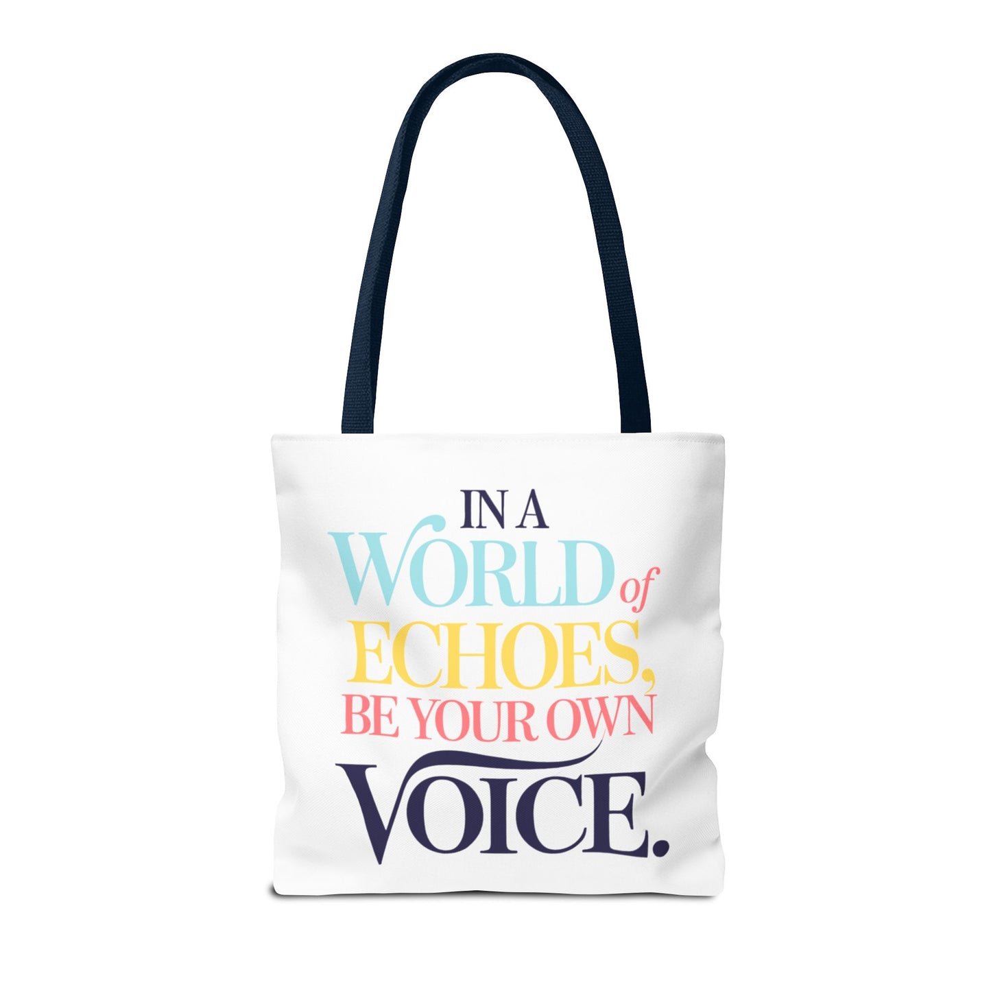 “Be Your Own Voice” Inspirational Tote Bag – Stylish, Durable, and Uniquely You