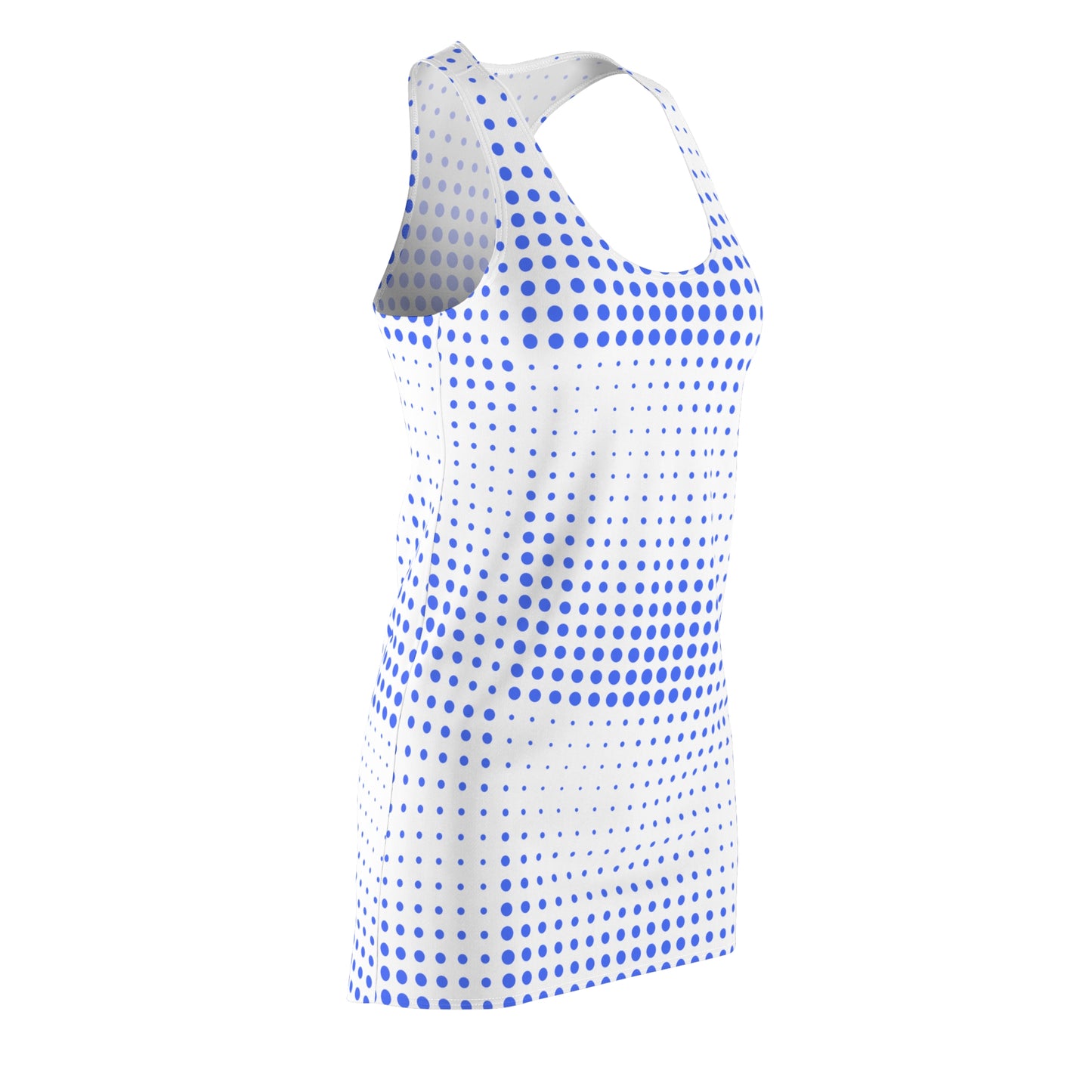 Racerback Dress - Ultramarine Blue Dot Bold Simplicity, Limitless Style
