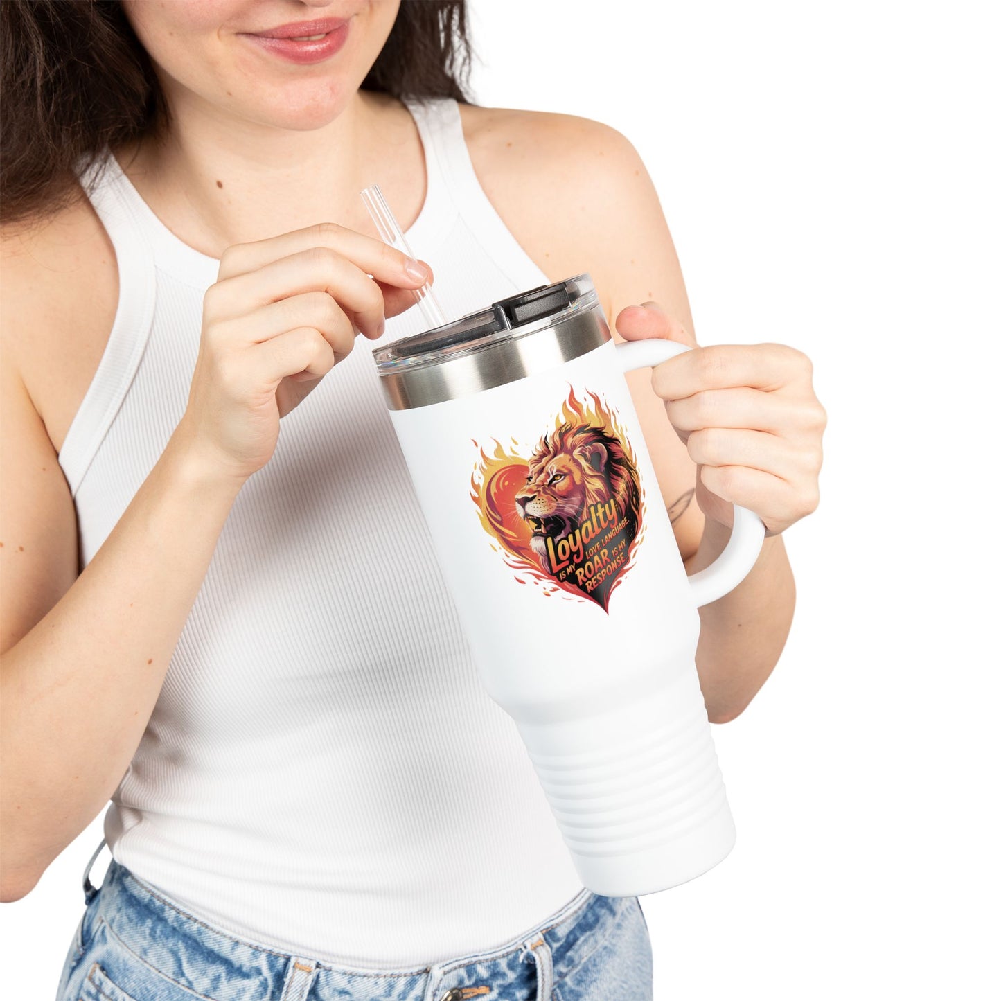Leo Gift Set – “Loyalty Is My Love Language. Roar Is My Response.” T-Shirt, Mug, Tumbler & Tote for Leos