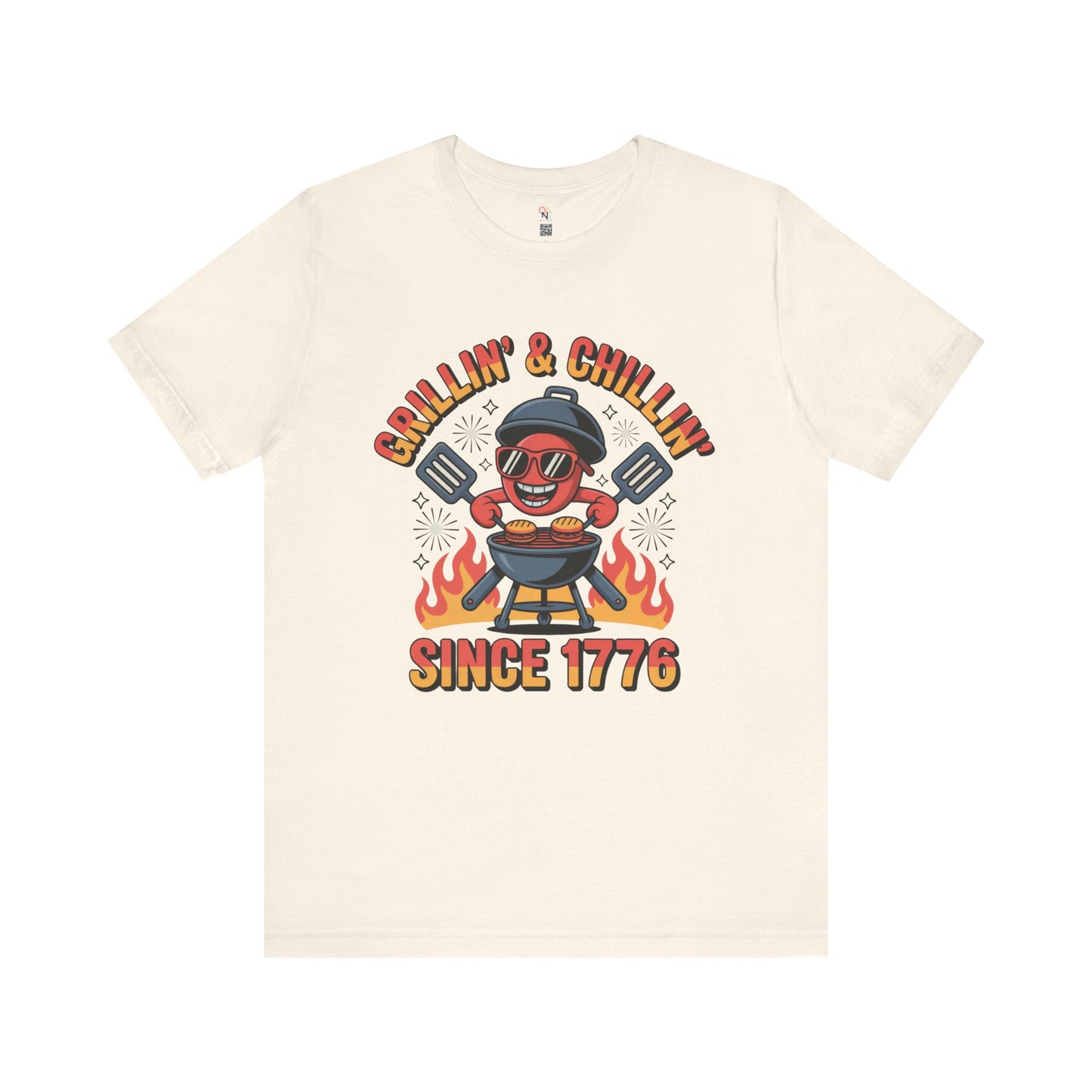 "Grillin’ & Chillin’ Since 1776" BBQ Unisex T-Shirt – Perfect for Summer Parties & Independence Day