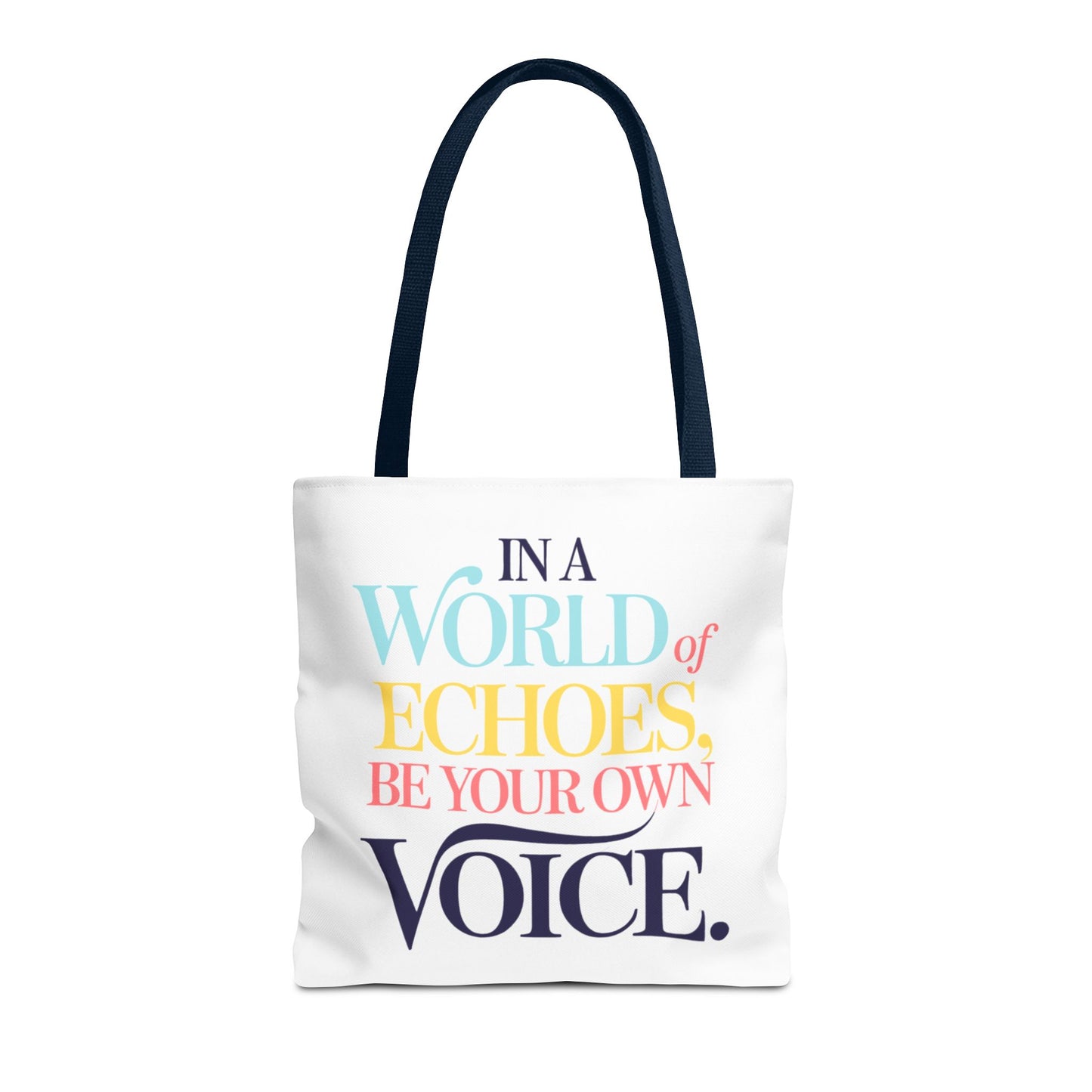 “Be Your Own Voice” Inspirational Tote Bag – Stylish, Durable, and Uniquely You