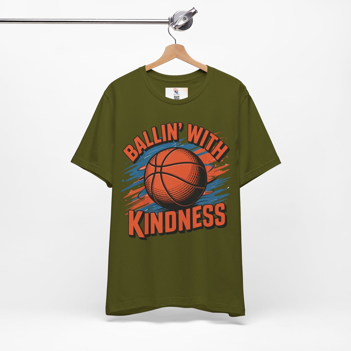 Ballin' with Kindness Unisex T-Shirt, Motivational Basketball Tee