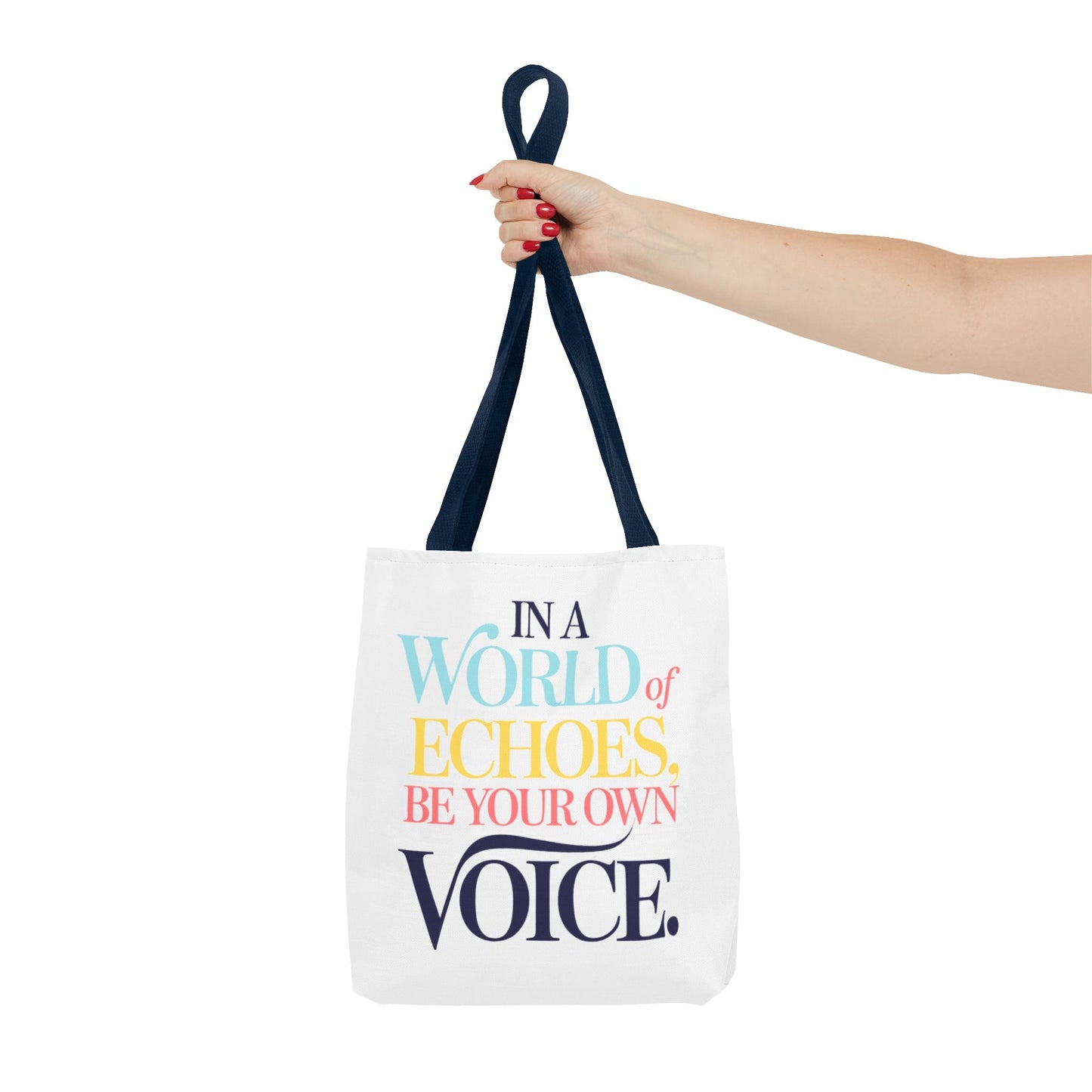 “Be Your Own Voice” Inspirational Tote Bag – Stylish, Durable, and Uniquely You