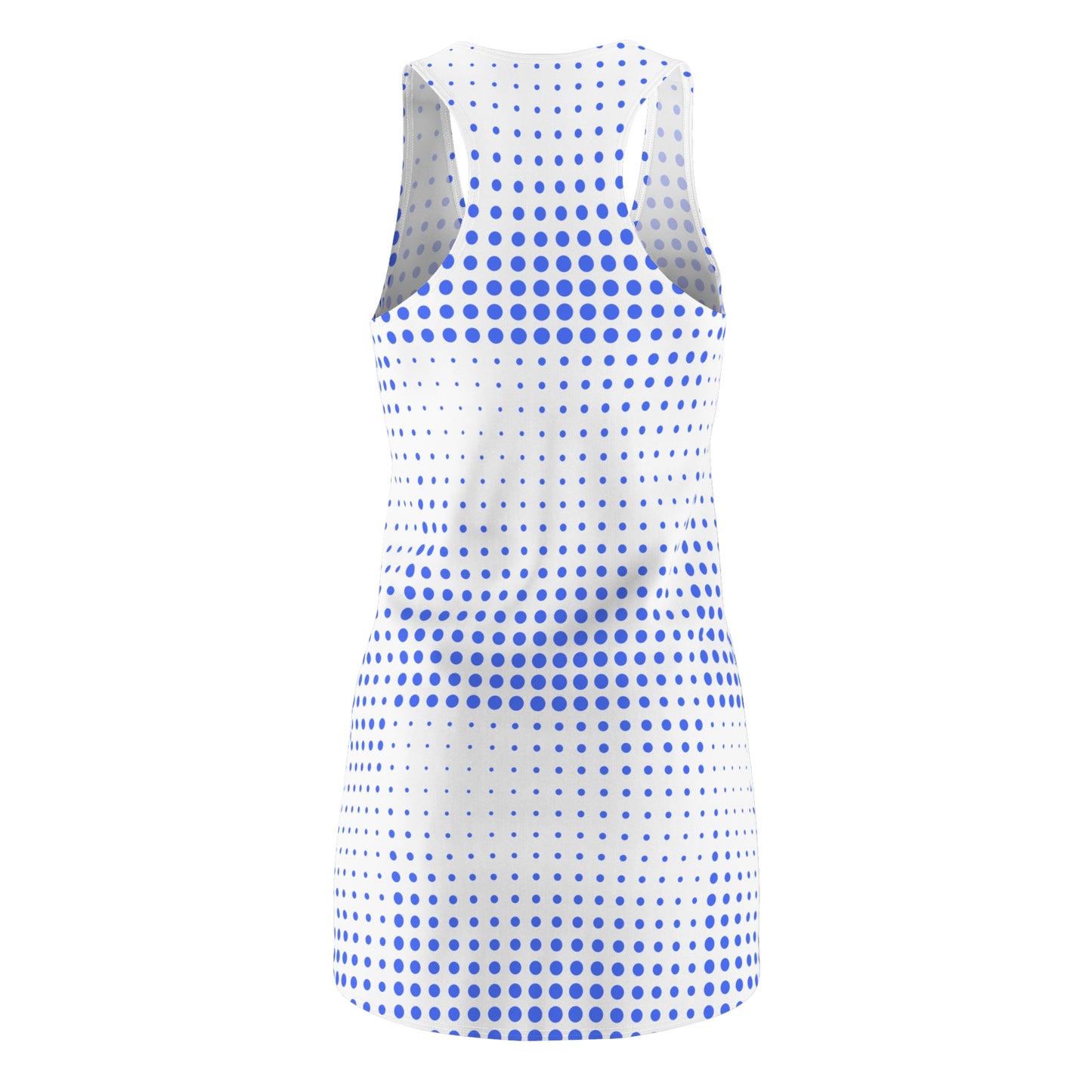 Racerback Dress - Ultramarine Blue Dot Bold Simplicity, Limitless Style