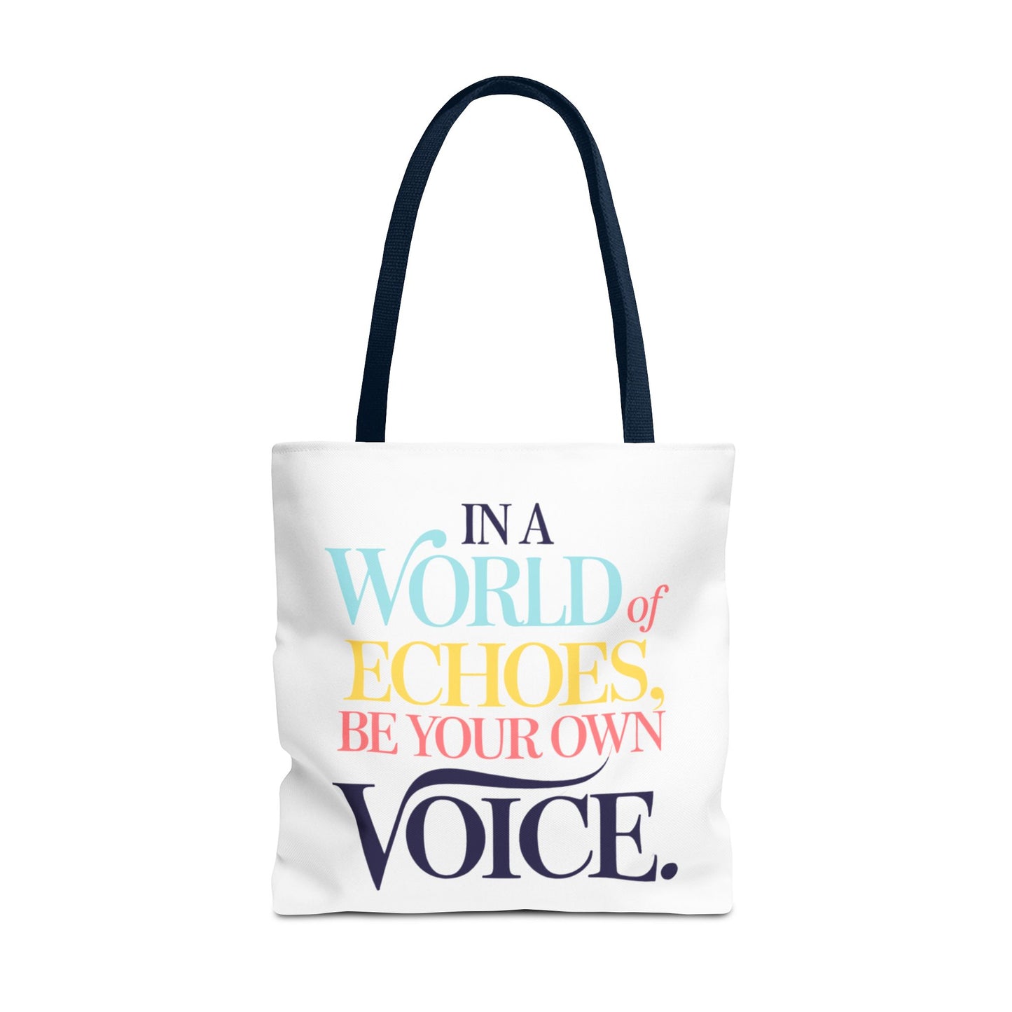 “Be Your Own Voice” Inspirational Tote Bag – Stylish, Durable, and Uniquely You