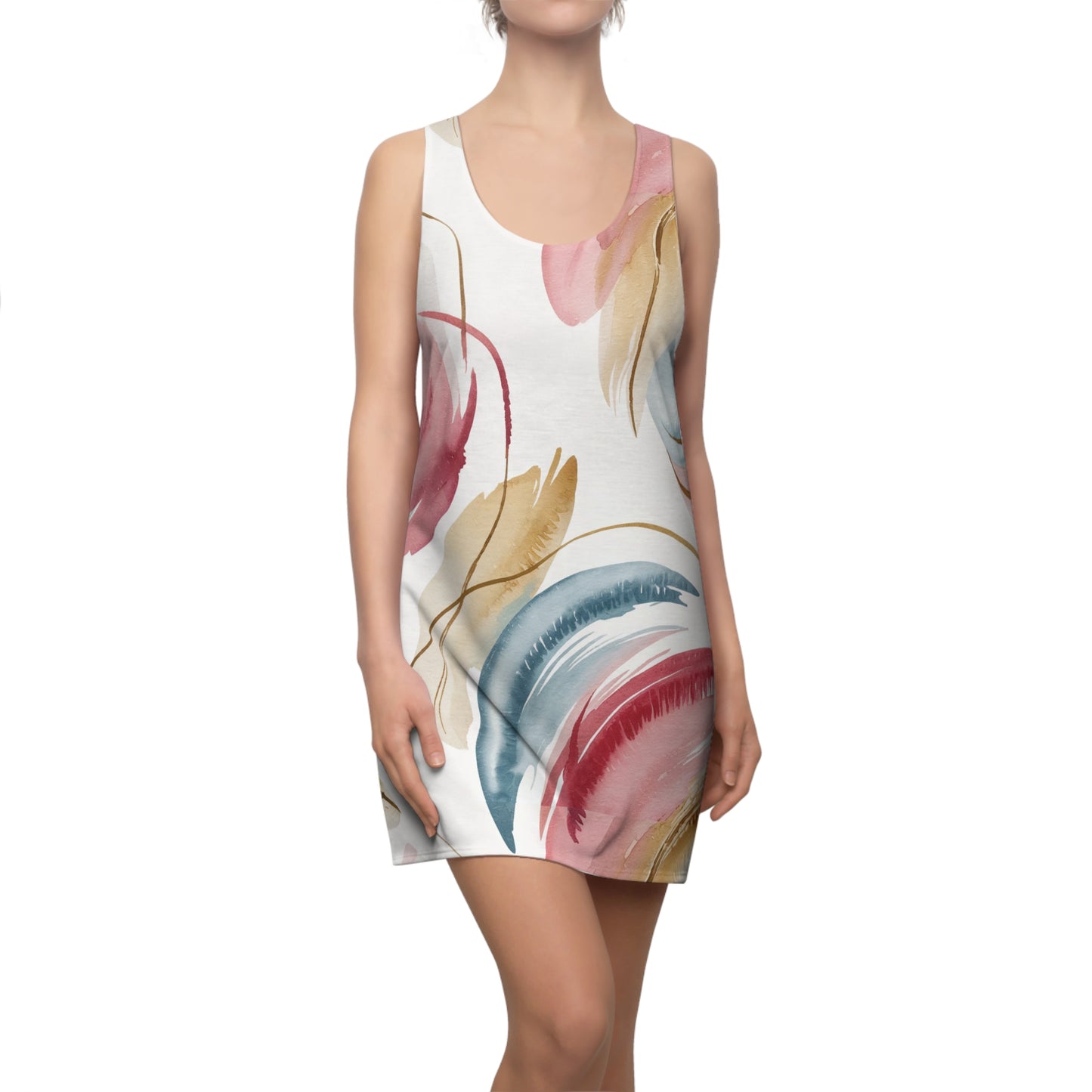 Racerback Dress - Abstract Watercolor Bliss Soft Hues Fluid Expression