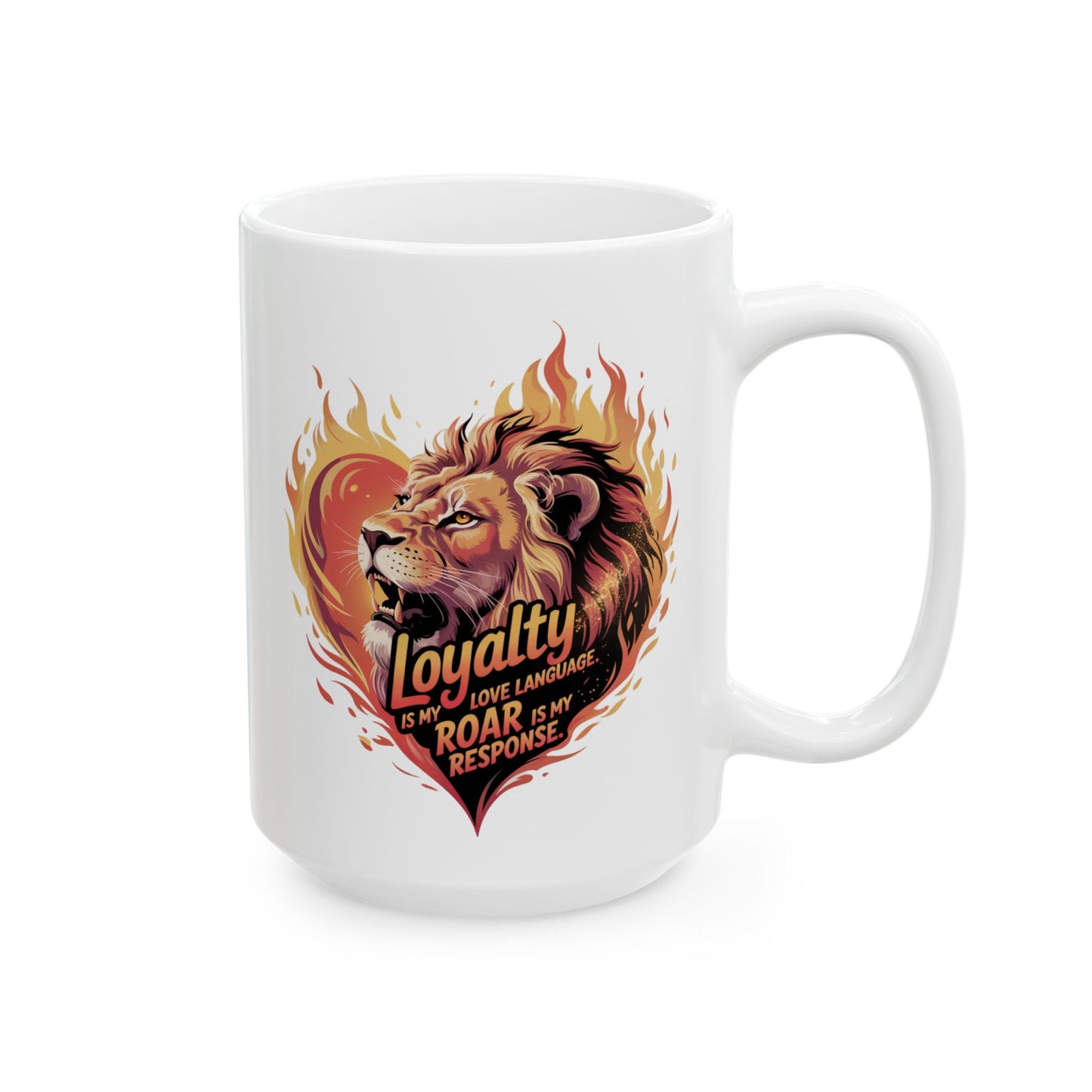 Leo Gift Set – “Loyalty Is My Love Language. Roar Is My Response.” T-Shirt, Mug, Tumbler & Tote for Leos