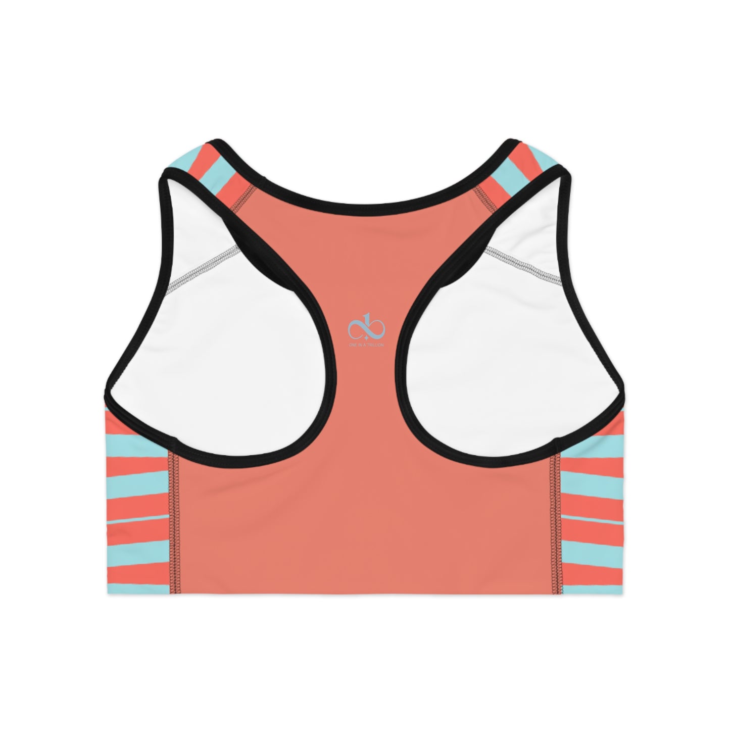 Calm Blue & Coral Sports Bra