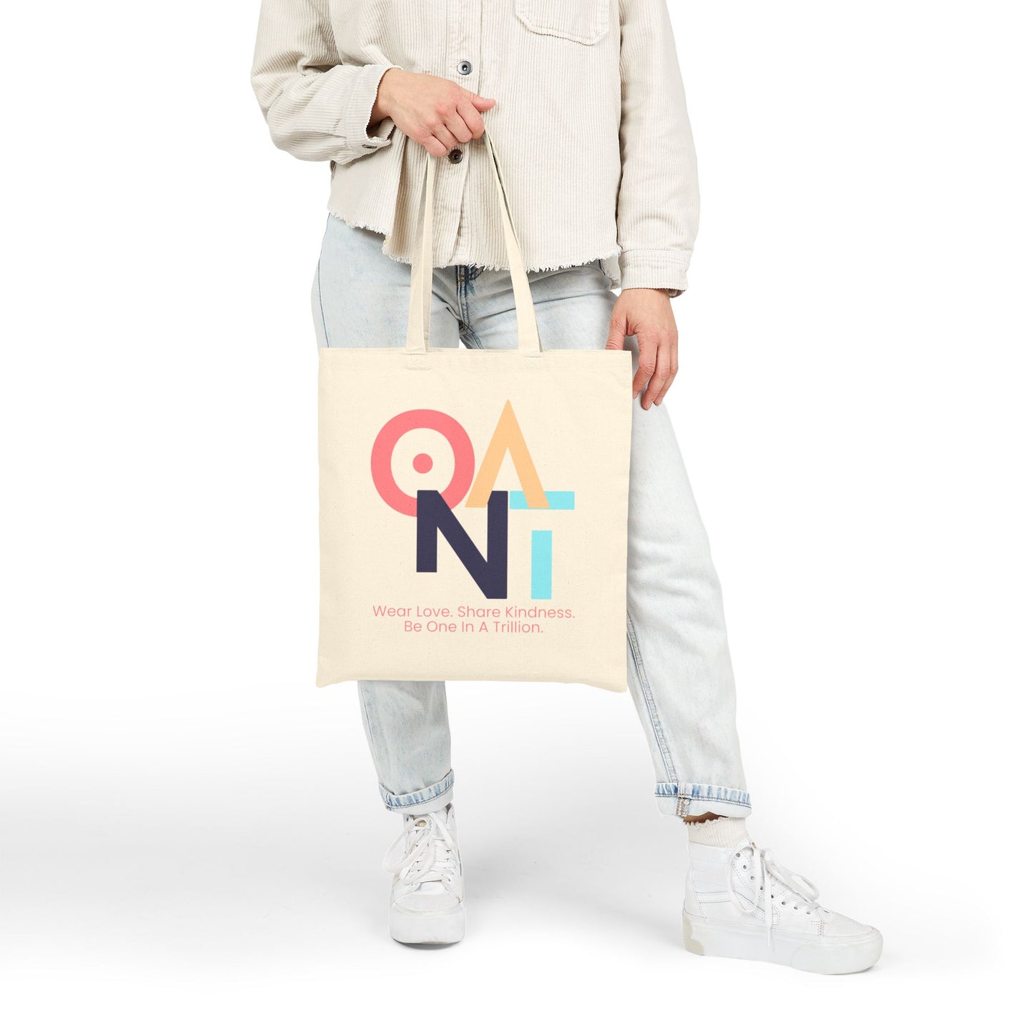 Stylish Cotton Canvas Tote Bag – “One in a Trillion” Design | ONAT Wear  Wear Love. Share Kindness. Be One In A Trillion.