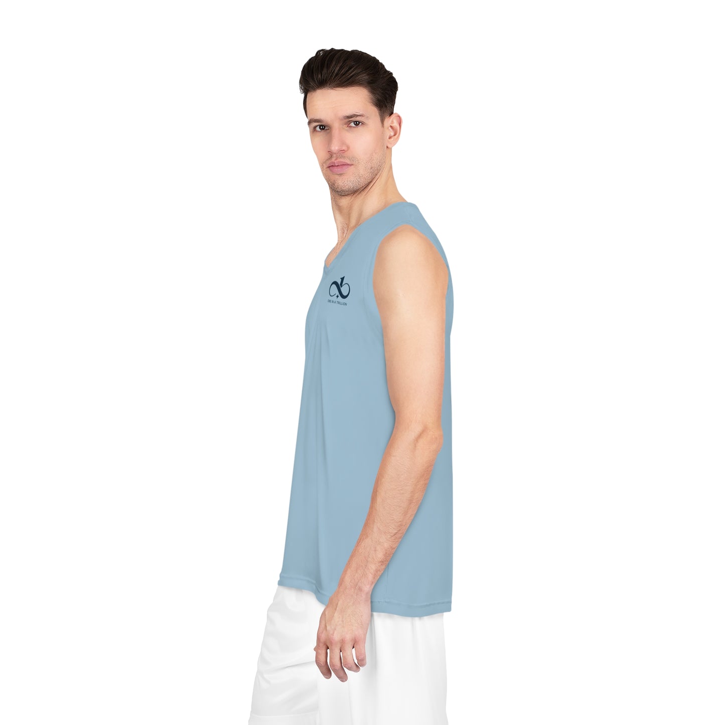 Cool Blue Basketball Jersey - One In A Trillion | Midnight Navy, Blue Calm & Coral Love Apparel Collection – Unisex, Mix & Match