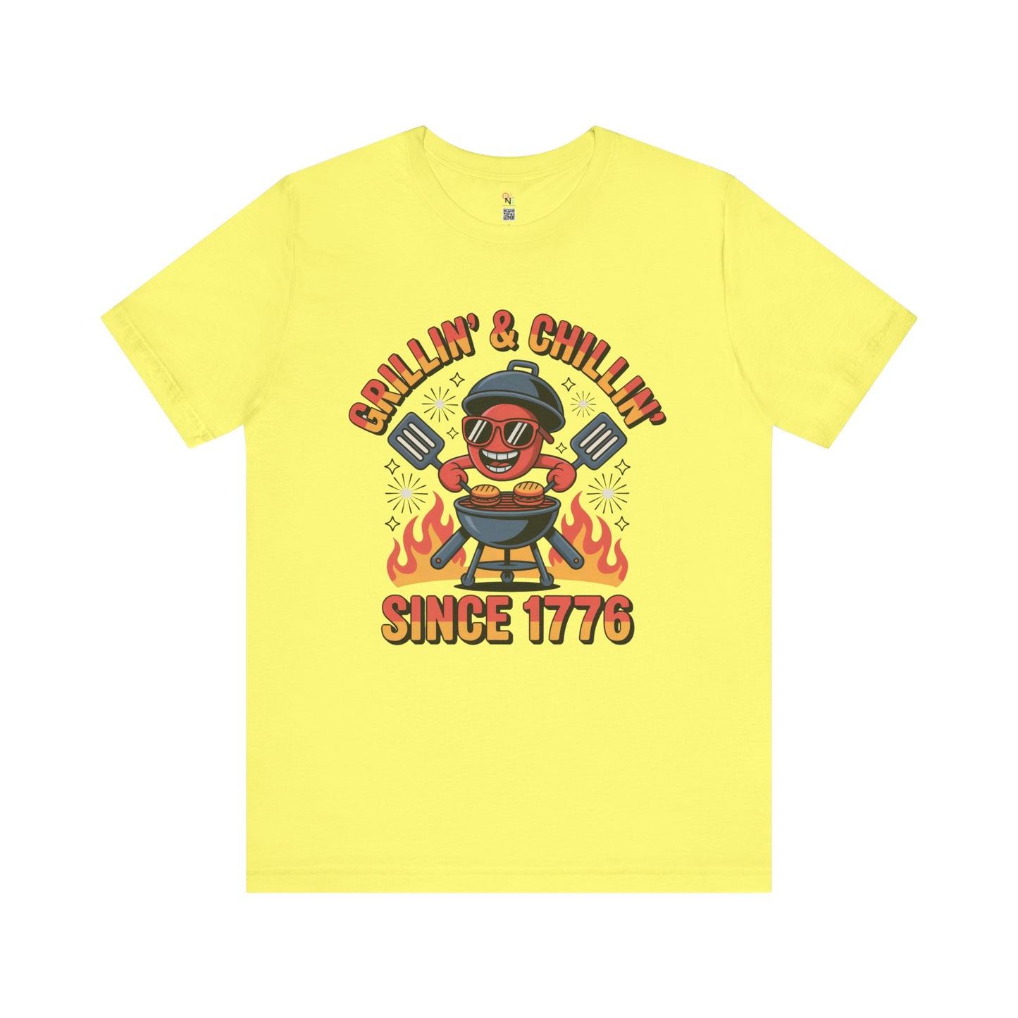 "Grillin’ & Chillin’ Since 1776" BBQ Unisex T-Shirt – Perfect for Summer Parties & Independence Day