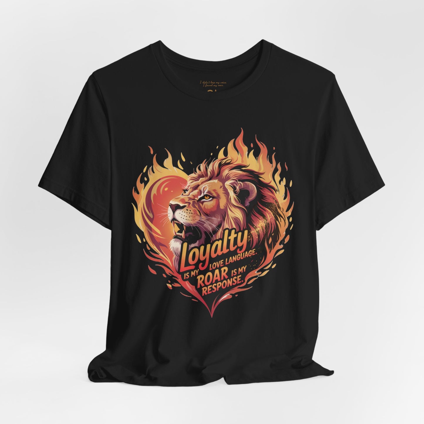 Leo Gift Set – “Loyalty Is My Love Language. Roar Is My Response.” T-Shirt, Mug, Tumbler & Tote for Leos
