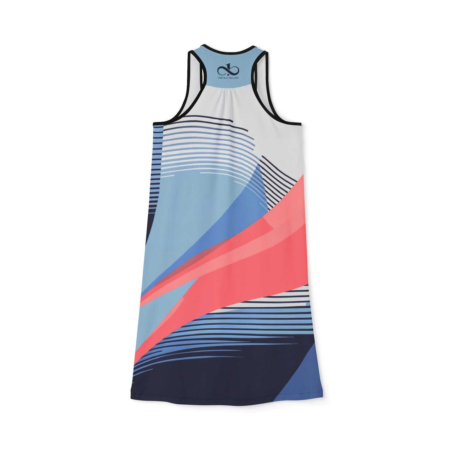Women's Racerback Dress - One In A Trillion | Midnight Navy, Blue Calm & Coral Love Apparel Collection – Unisex, Mix & Match