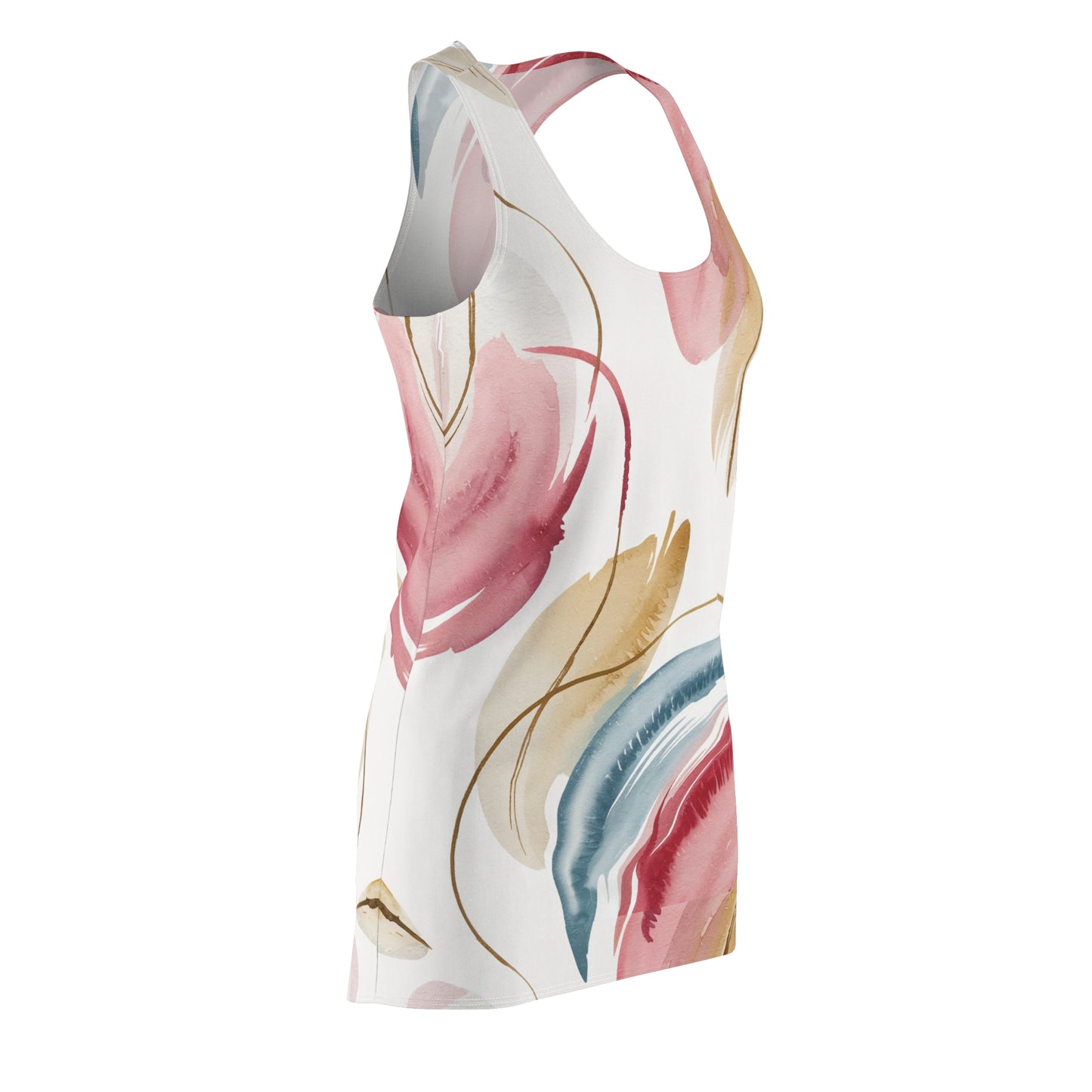 Racerback Dress - Abstract Watercolor Bliss Soft Hues Fluid Expression