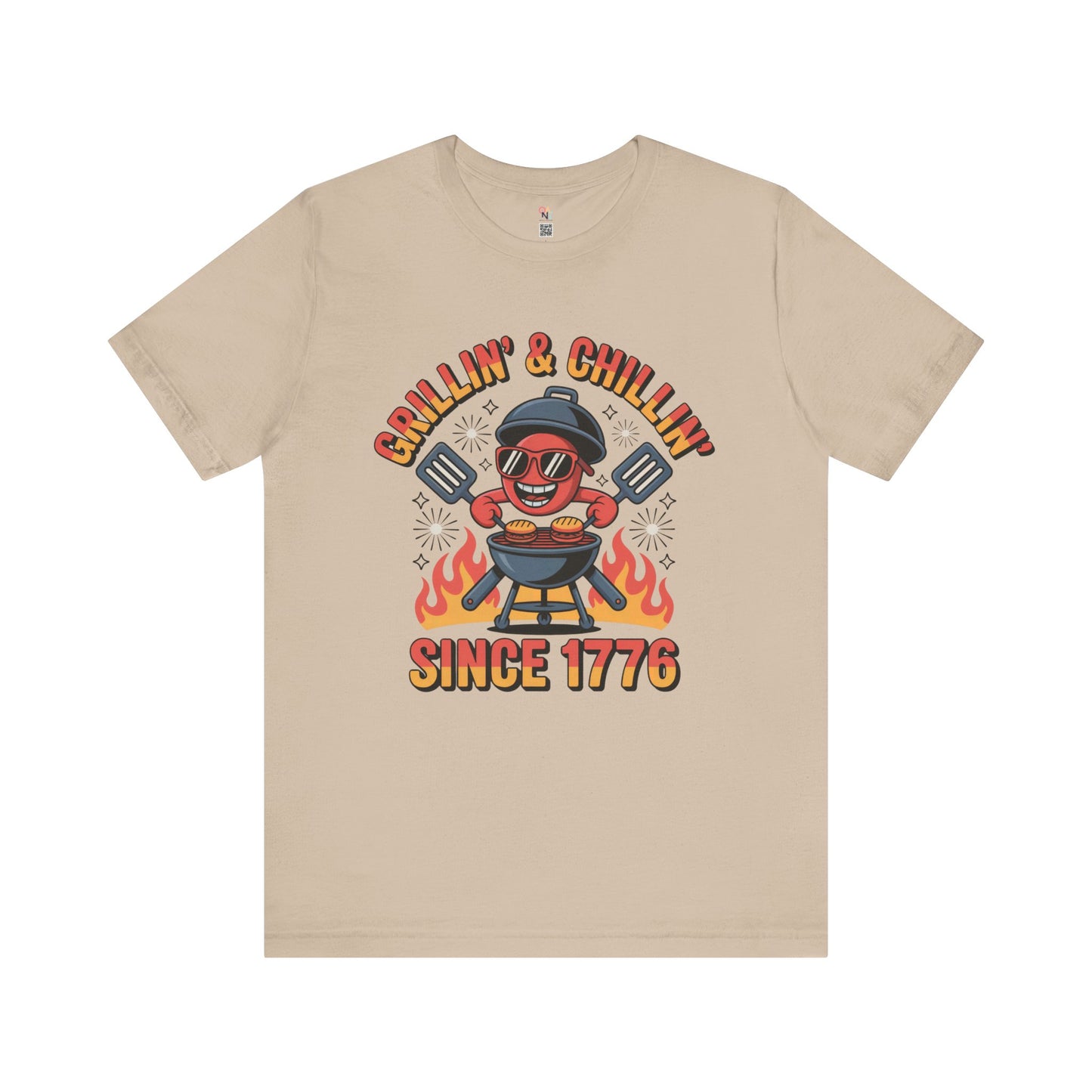 "Grillin’ & Chillin’ Since 1776" BBQ Unisex T-Shirt – Perfect for Summer Parties & Independence Day