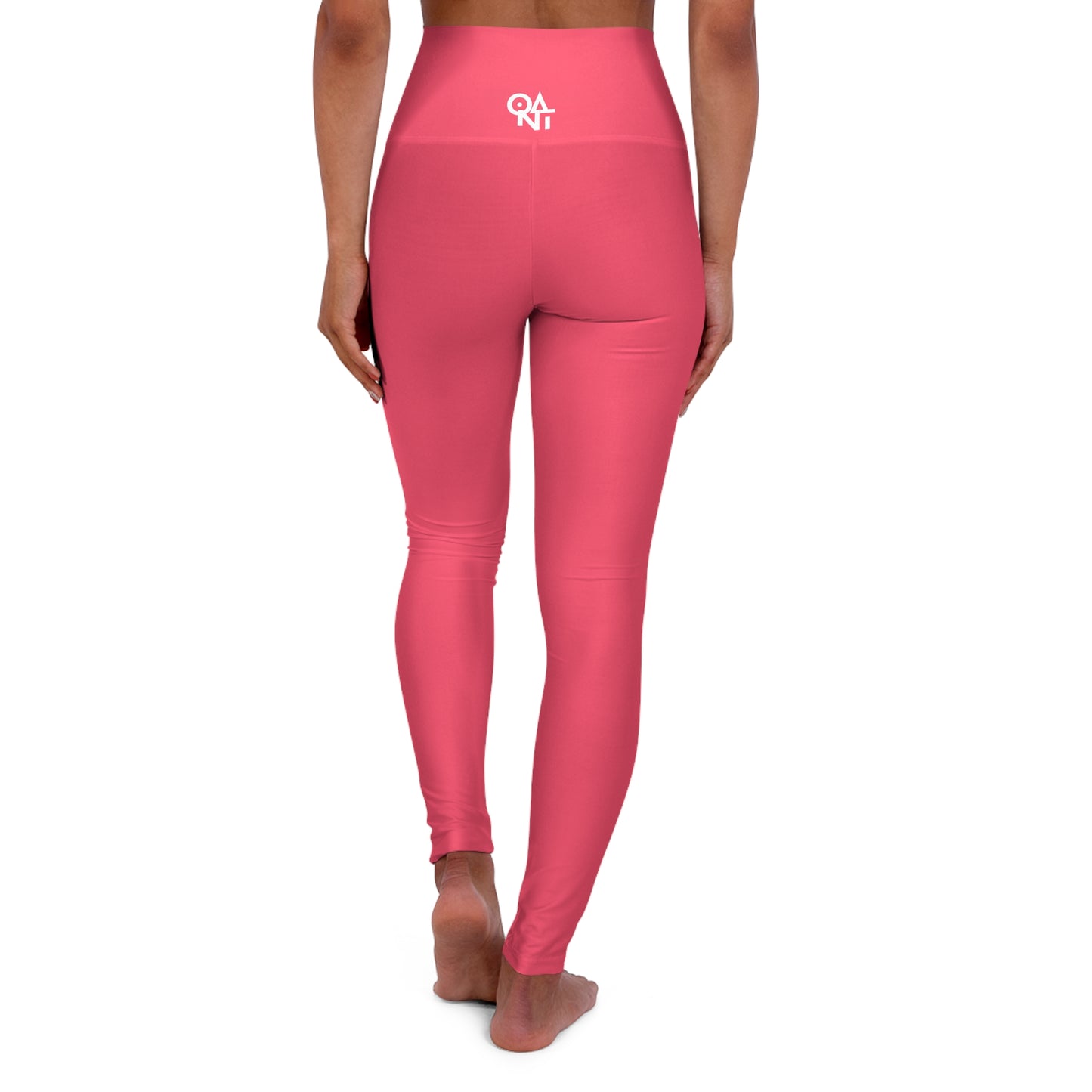 Yoga Leggings - Fiery Rose Bold Pink-Red Passionate Design