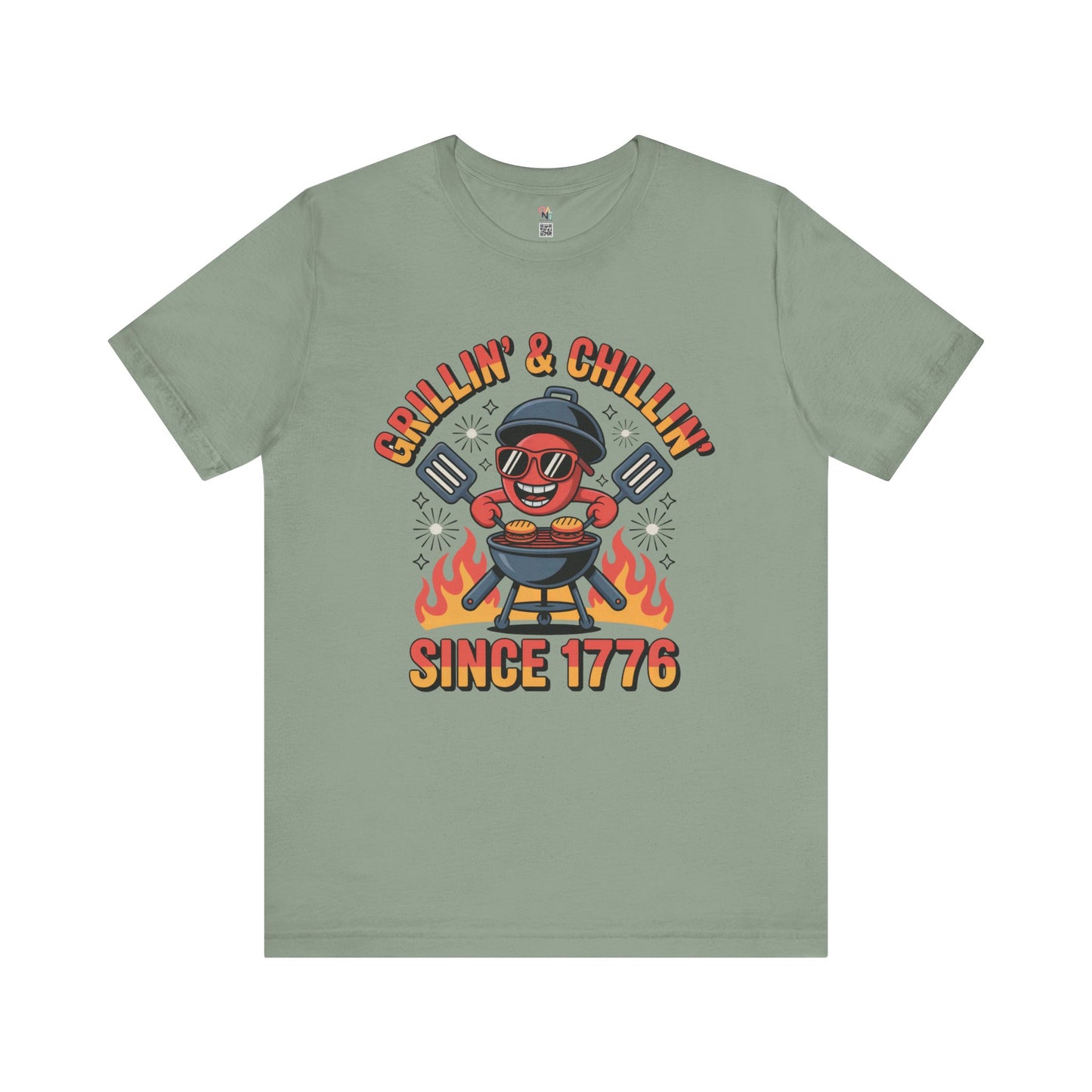 "Grillin’ & Chillin’ Since 1776" BBQ Unisex T-Shirt – Perfect for Summer Parties & Independence Day